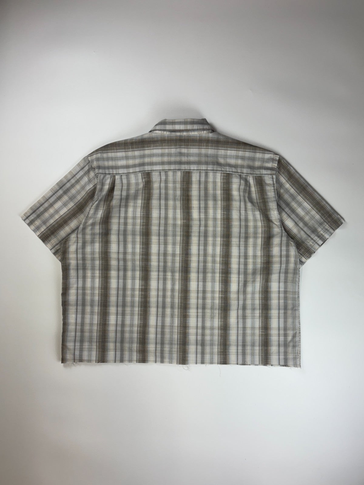 Vintage Roguehaus Plaid Cropped Button Up Shirt