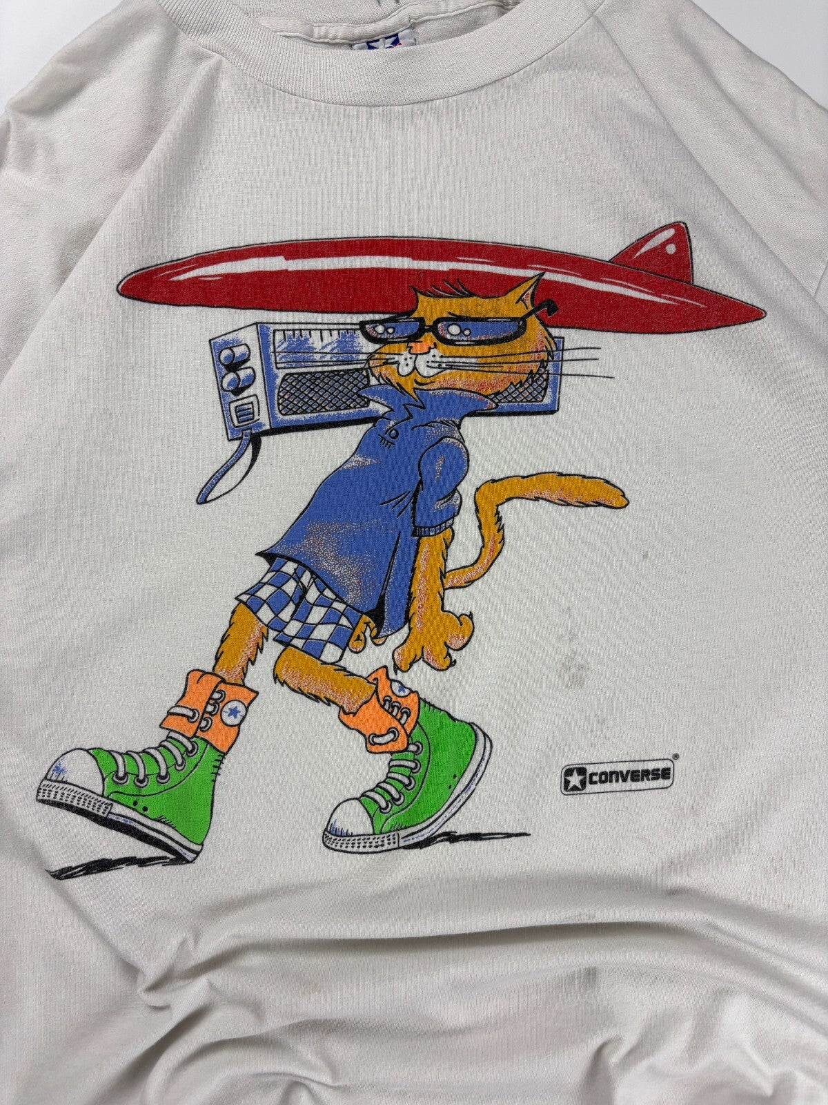 Vintage Converse Surfer Cat Tee