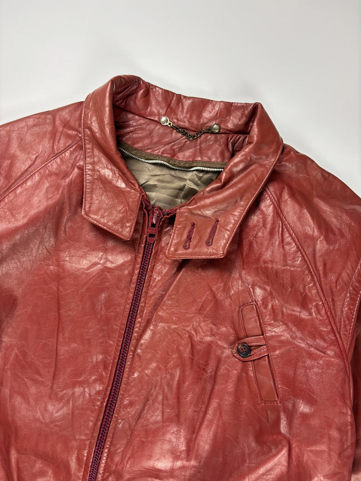 Vintage Leather Straight Jacket