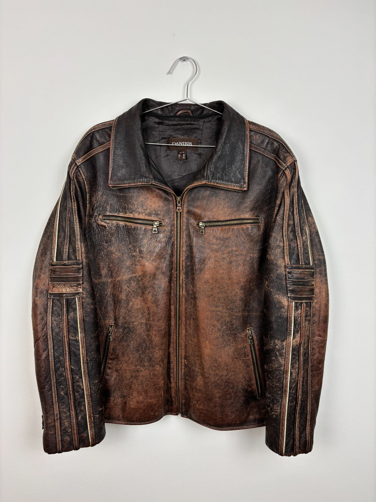 1990s Vintage Danier Leather Biker Jacket