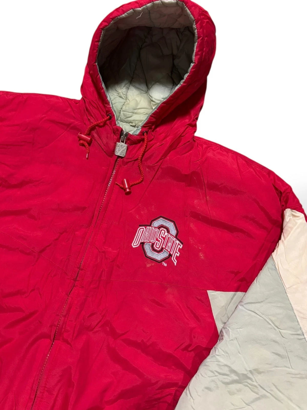 Vintage 1990s Red Ohio State Buckeyes Jacket - XL - Logo 7 - NCAA Football Coat
