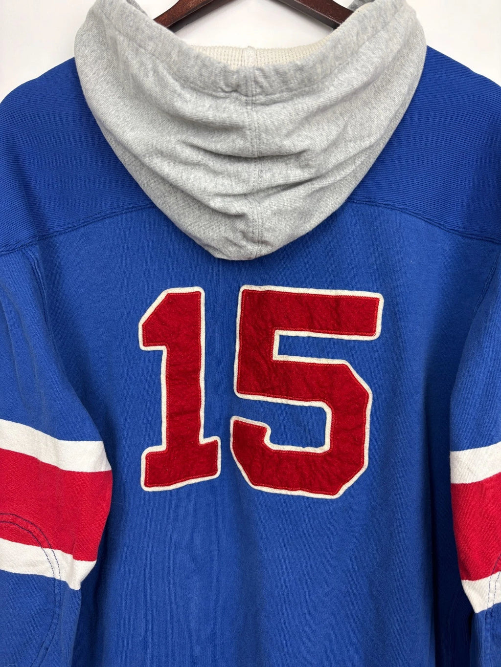 Vintage 1990s Polo Ralph Lauren Hoodie - Large - Blue United States Sweatshirt