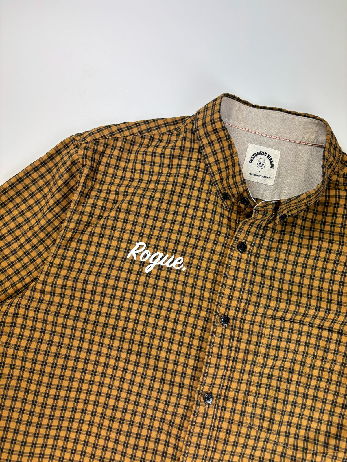 Vintage Roguehaus Plaid Cropped Button Up Shirt