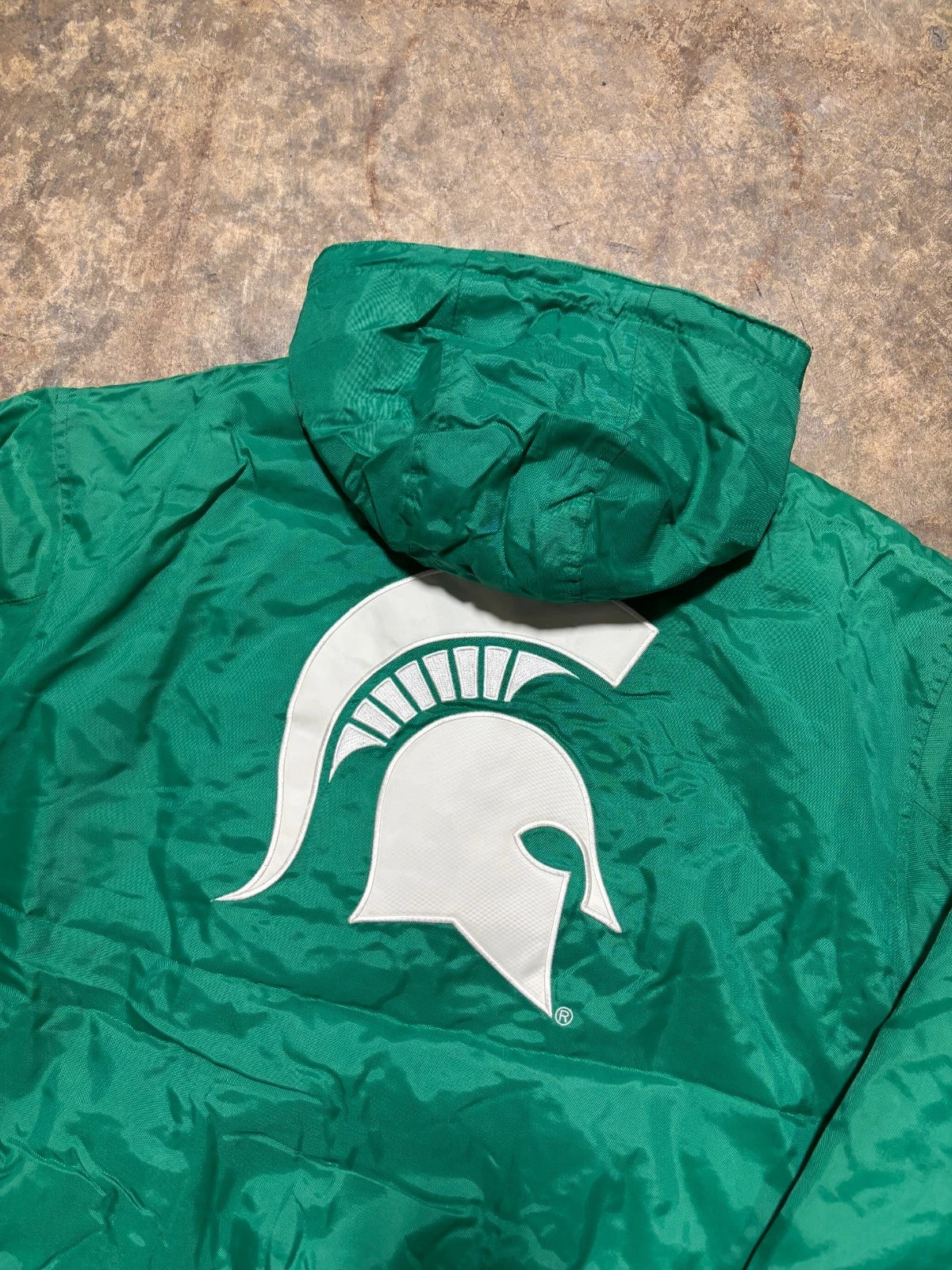 Vintage Michigan Spartans Insulated Jacket / NCAA Collegiate / Green Size Medium