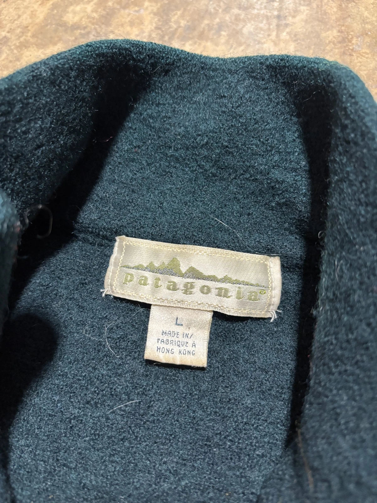 Vintage Patagonia Wool Sweater - Half Zip Up Pullover - Size Large Forest Green