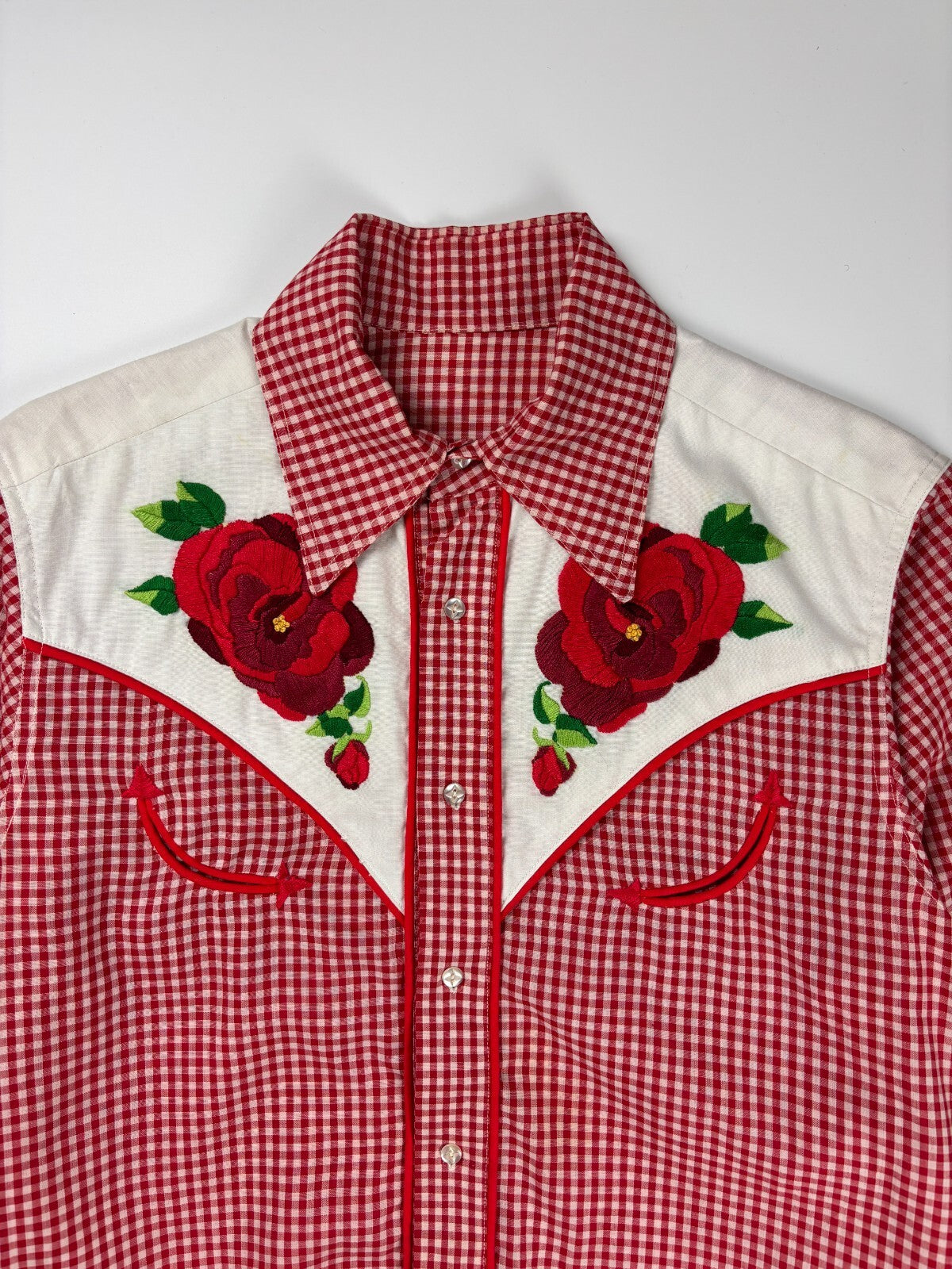 Vintage Western Plaid Button Up Shirt