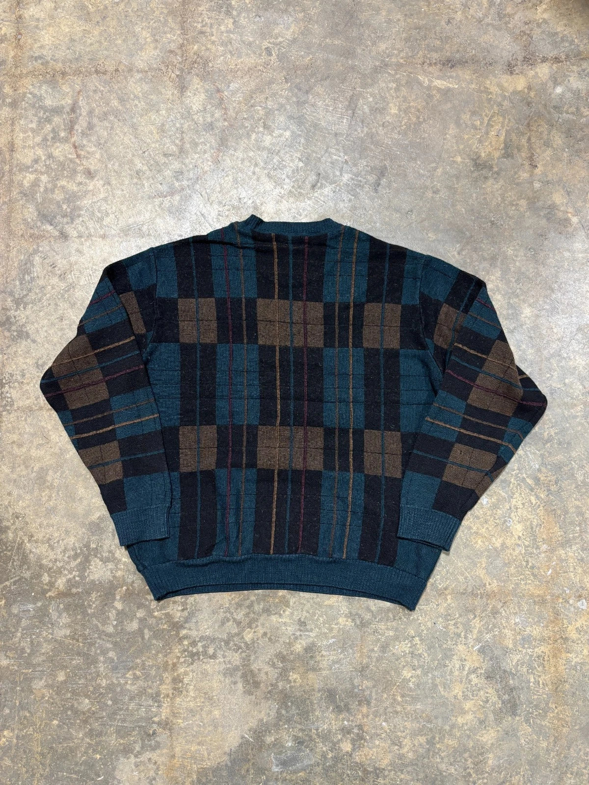 Vintage Tosani Pullover Knit Sweater / Size Medium / Green / Thin Layer