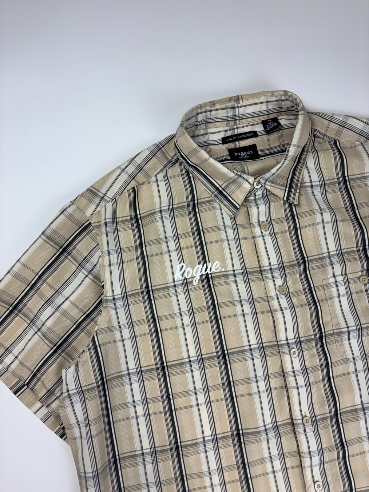 Vintage Roguehaus Plaid Cropped Button Up Shirt