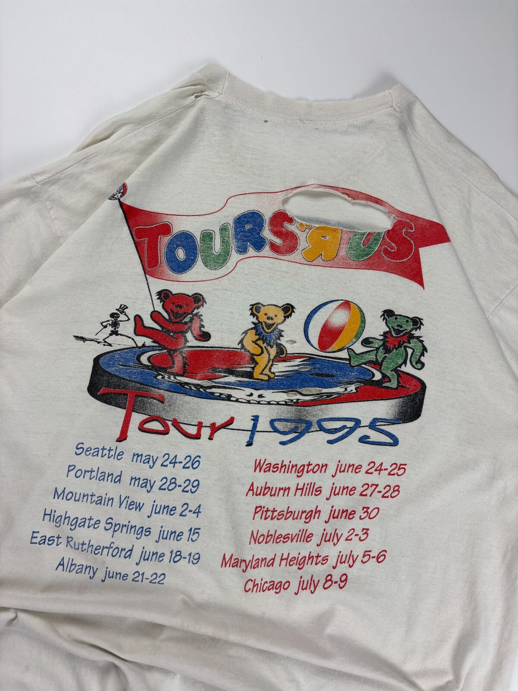 Vintage 1995 Grateful Dead Tours R Us Band Tee