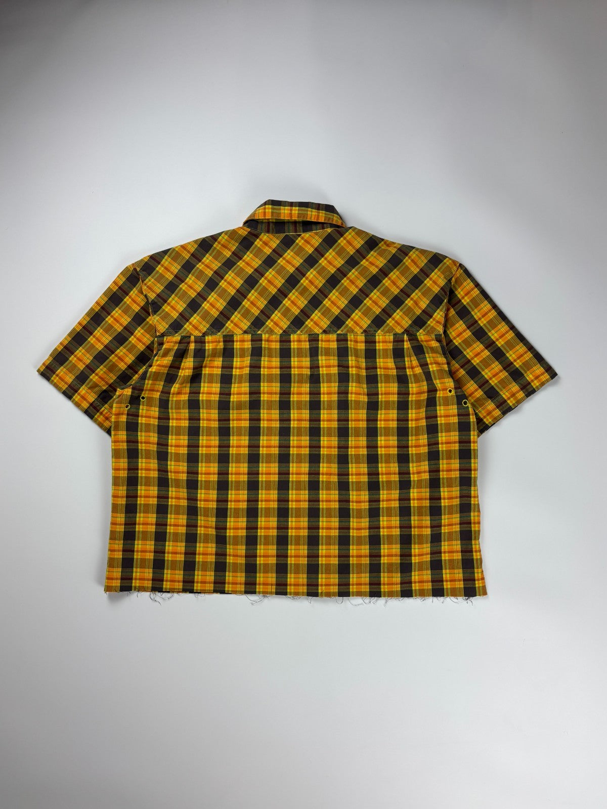 Vintage Dickies Plaid Cropped Button Up Shirt