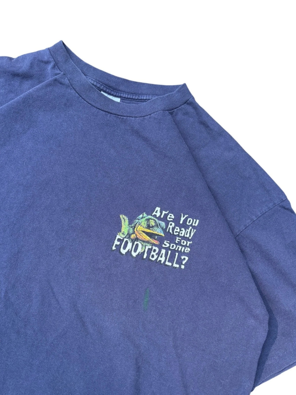 Vintage 1990s Budweiser Chameleon T Shirt - XXL - Blue - Football Tee