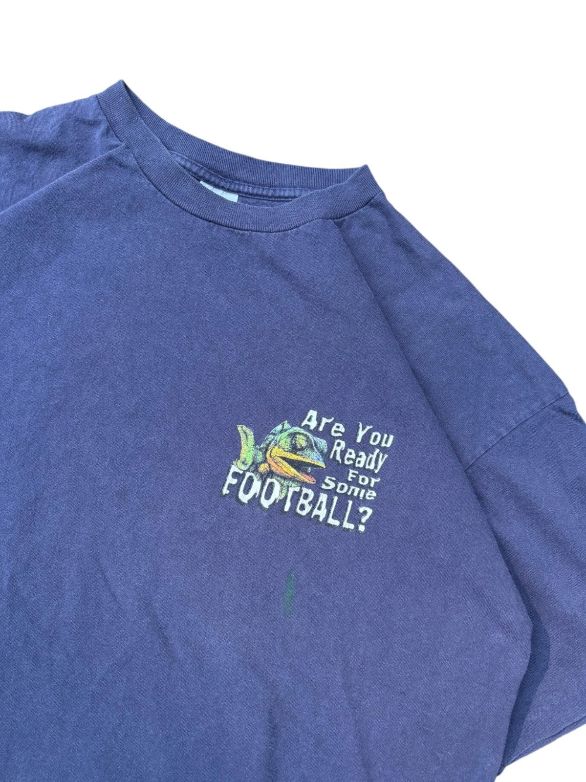 Vintage 1990s Budweiser Chameleon T Shirt - XXL - Blue - Football Tee