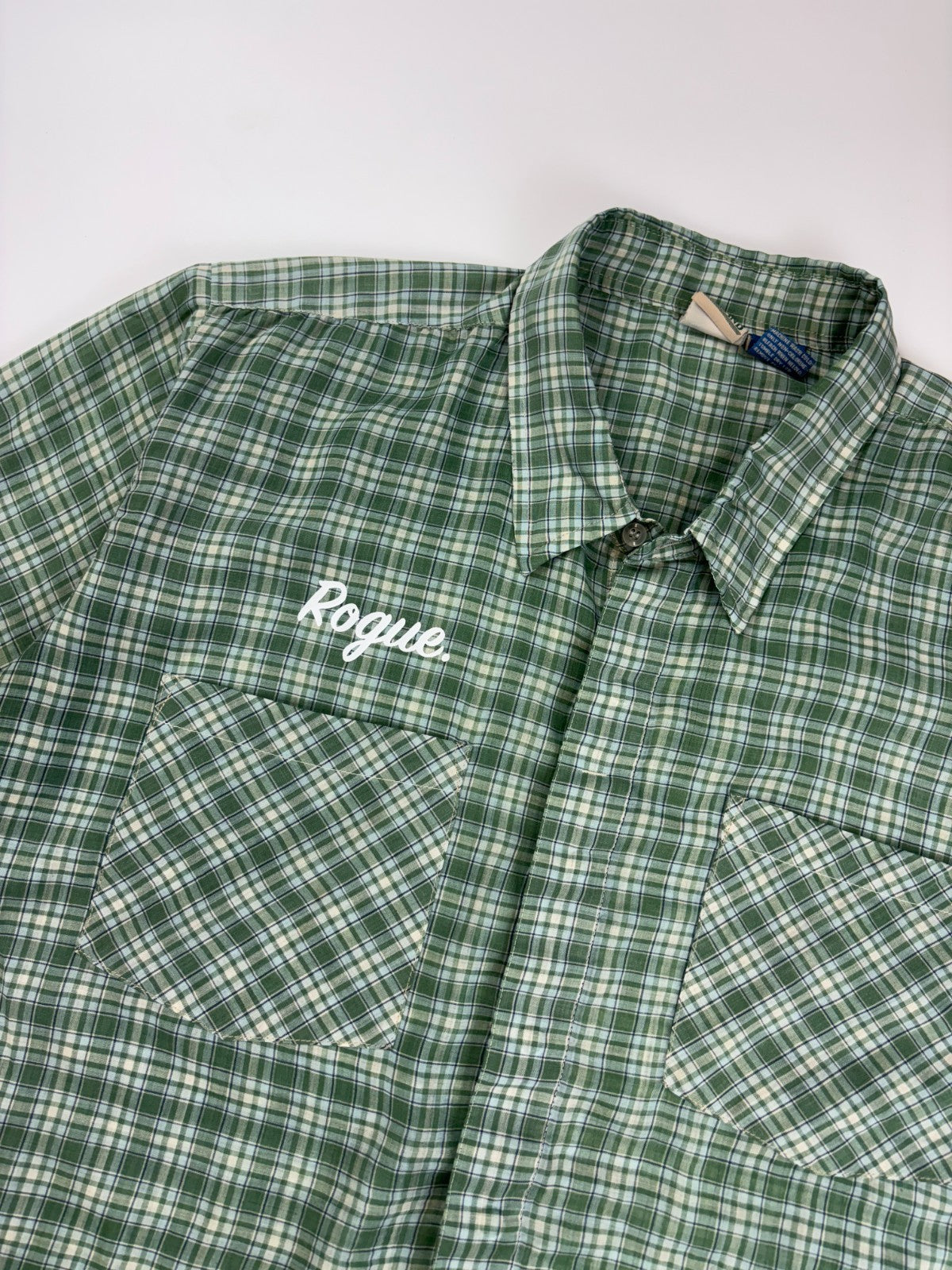 Vintage Roguehaus Plaid Cropped Button Up Shirt