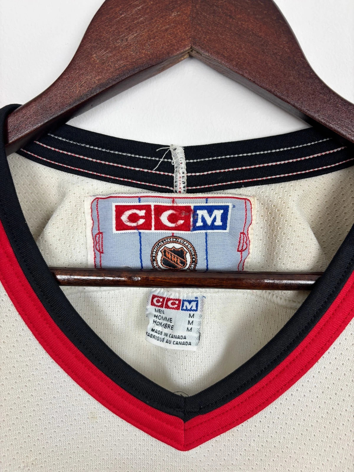 Vintage 1990s CCM Ottawa Senators Away Jersey - White - Size Medium - NHL Hockey