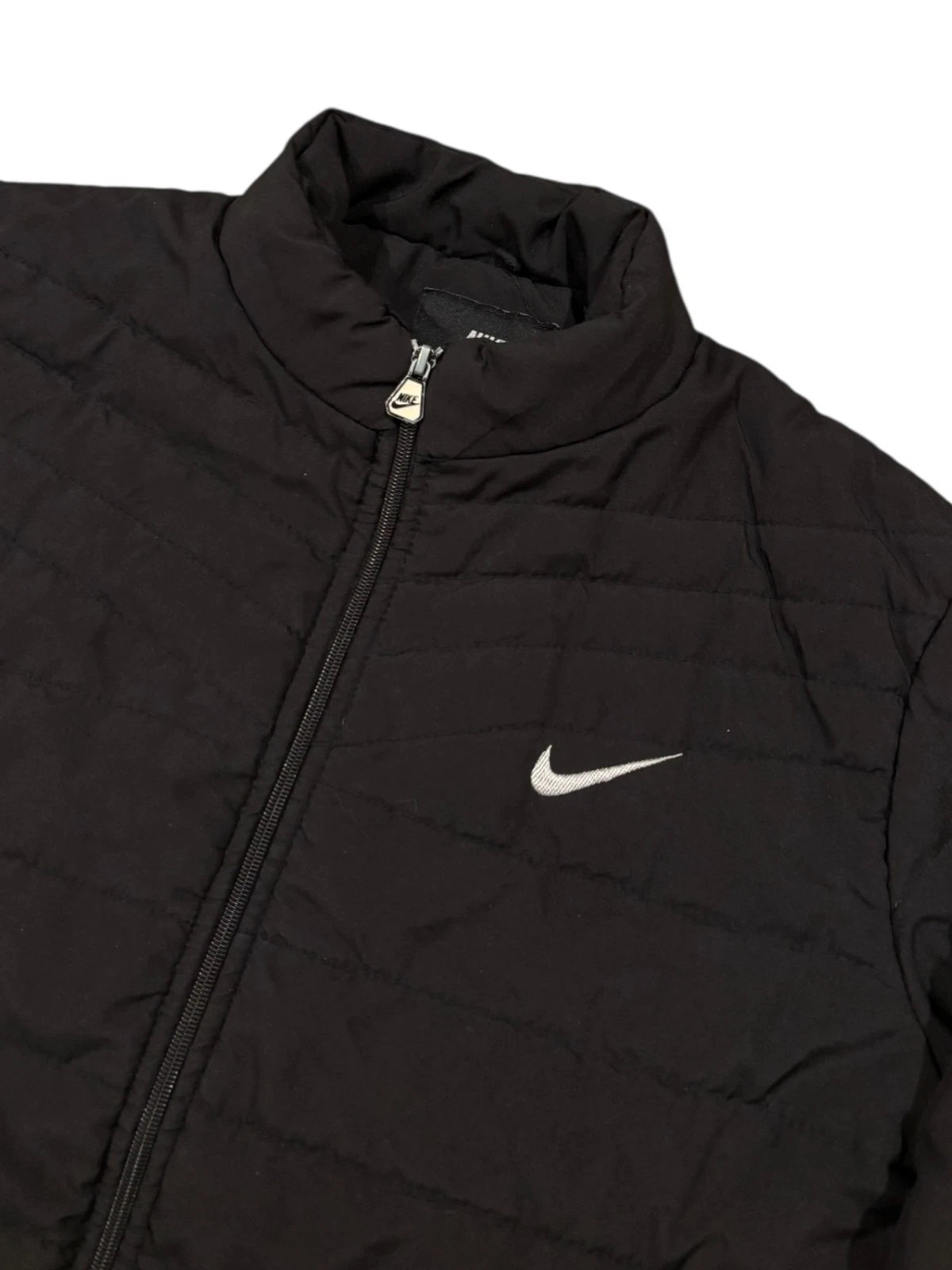 Vintage Black Nike Puffer Jacket - Size XL - Lightweight & Fleece Lined