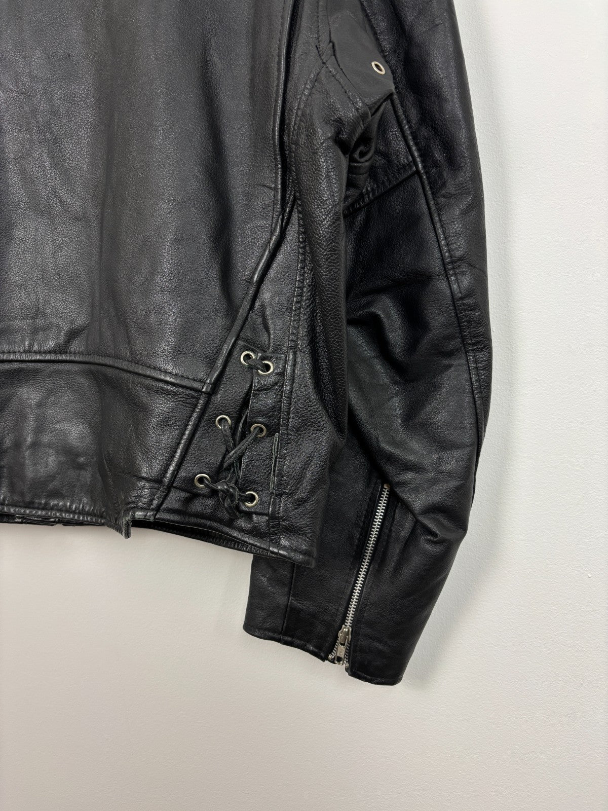 1990s Vintage Baron Biker Leather Jacket
