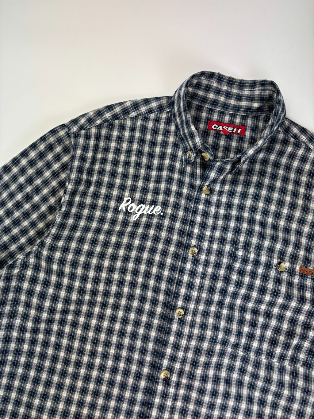 Vintage Roguehaus Plaid Cropped Button Up Shirt