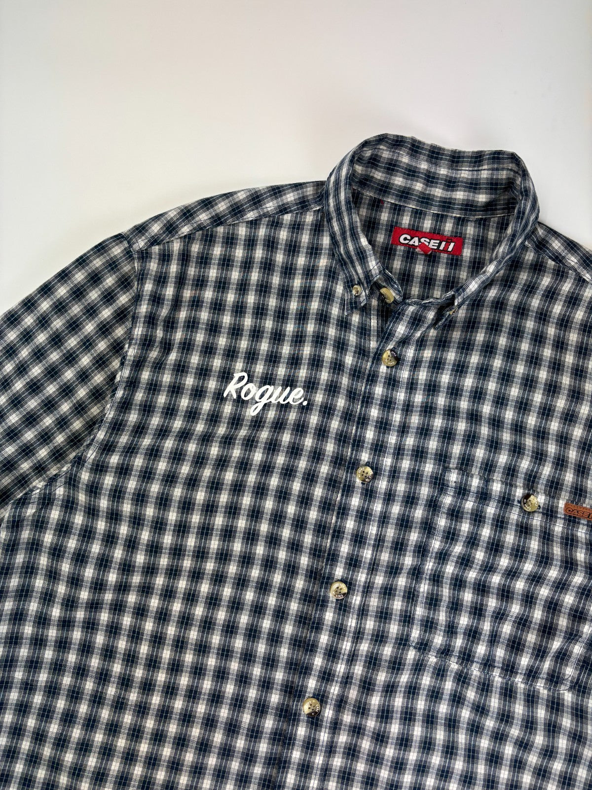 Vintage Roguehaus Plaid Cropped Button Up Shirt