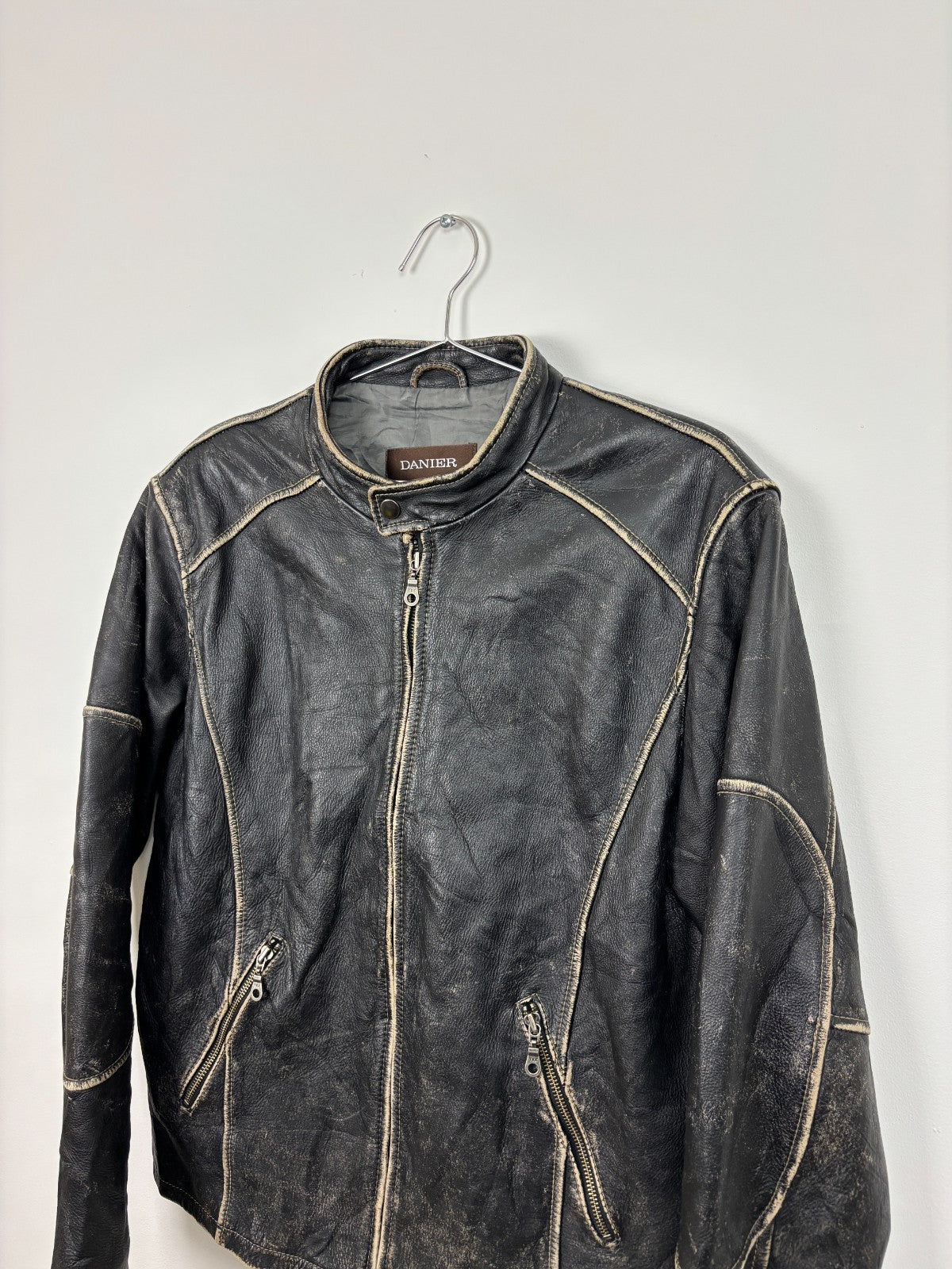 1990s Vintage Danier Leather Biker Jacket