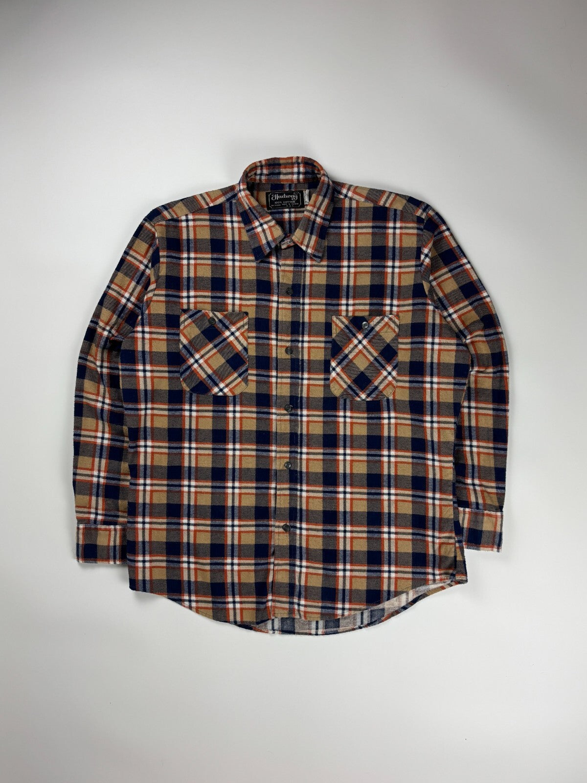 Vintage Hadway Plaid Button Up Flannel Shirt