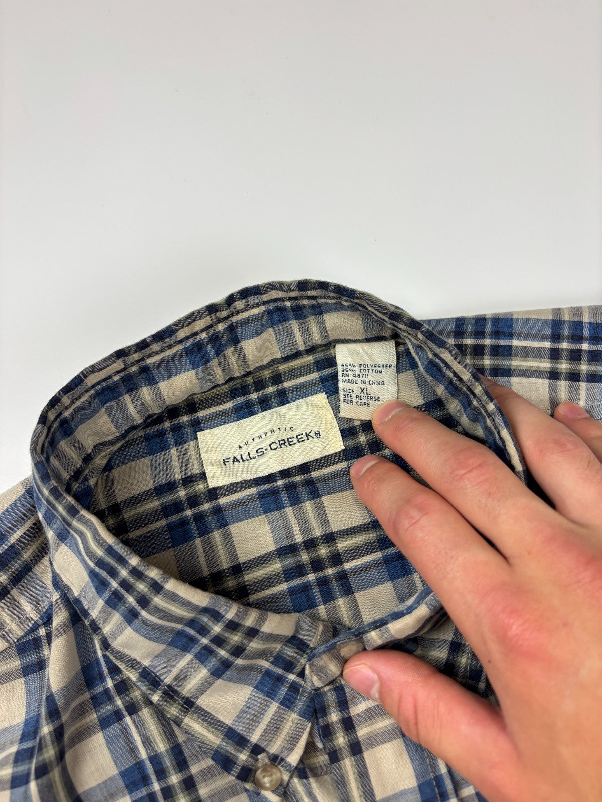 Vintage Roguehaus Plaid Cropped Button Up Shirt