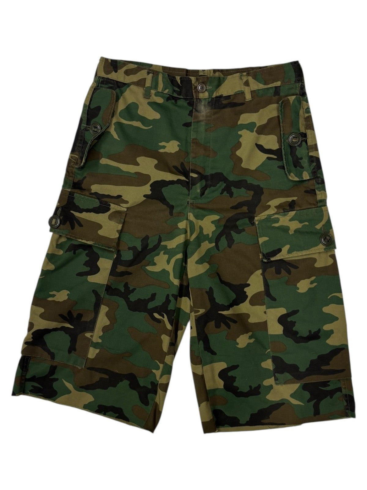 1990s Vintage Military Camo Cargo Shorts