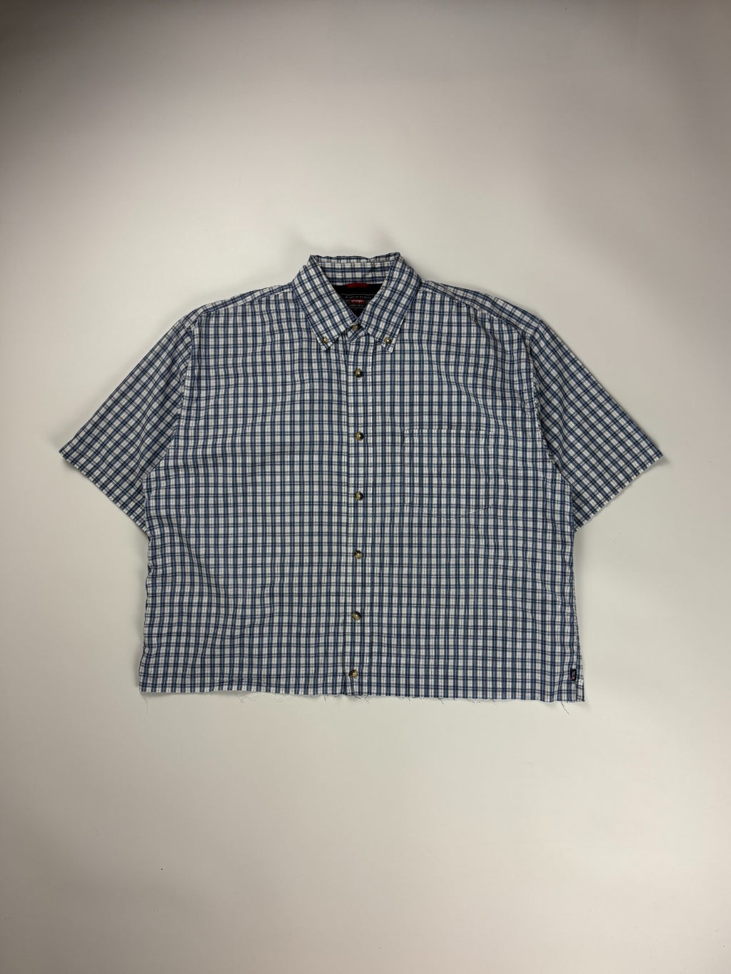 Vintage Wrangler Plaid Cropped Button Up Shirt