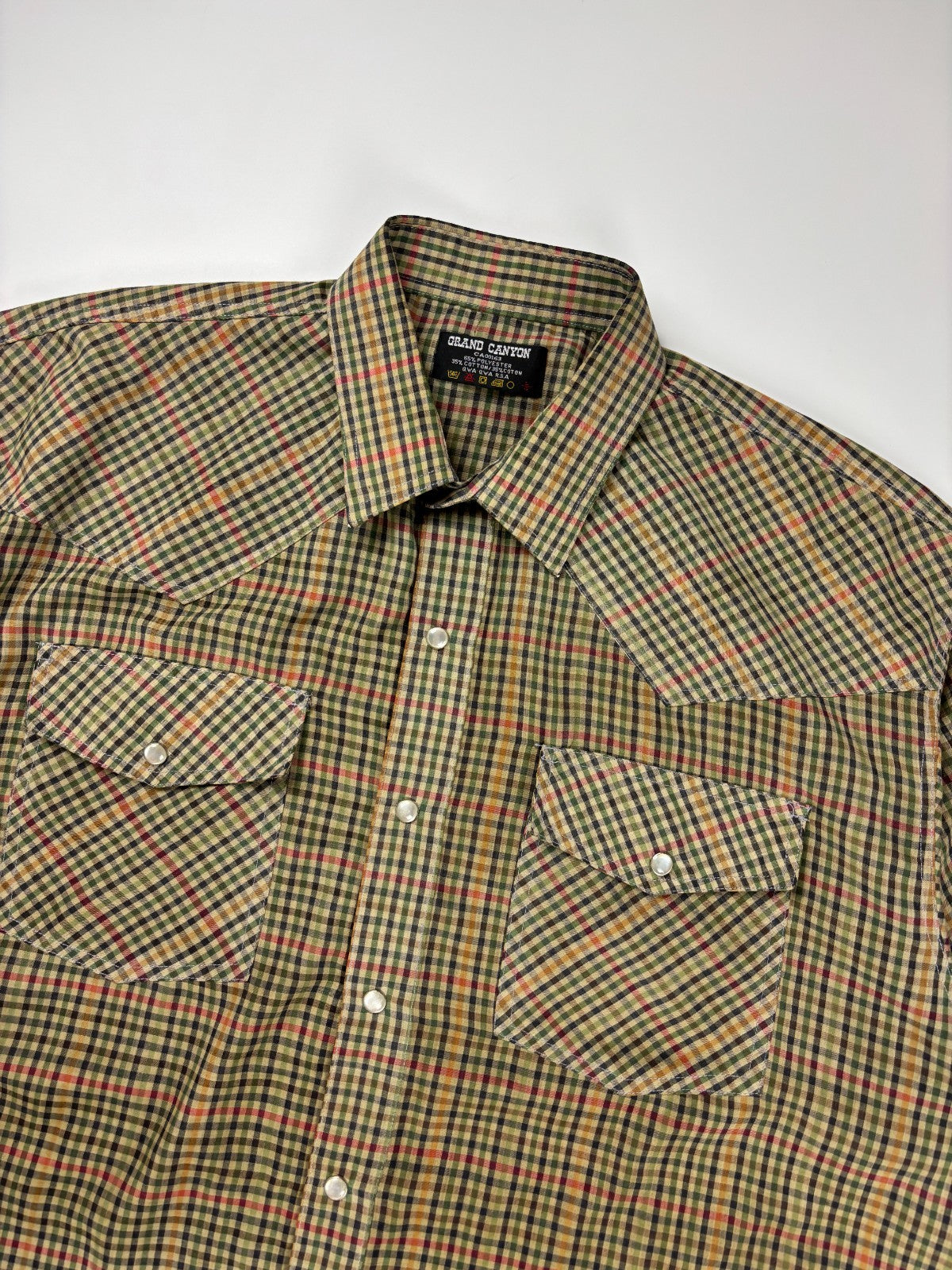 Vintage Grand Canyon Plaid Cropped Button Up Shirt