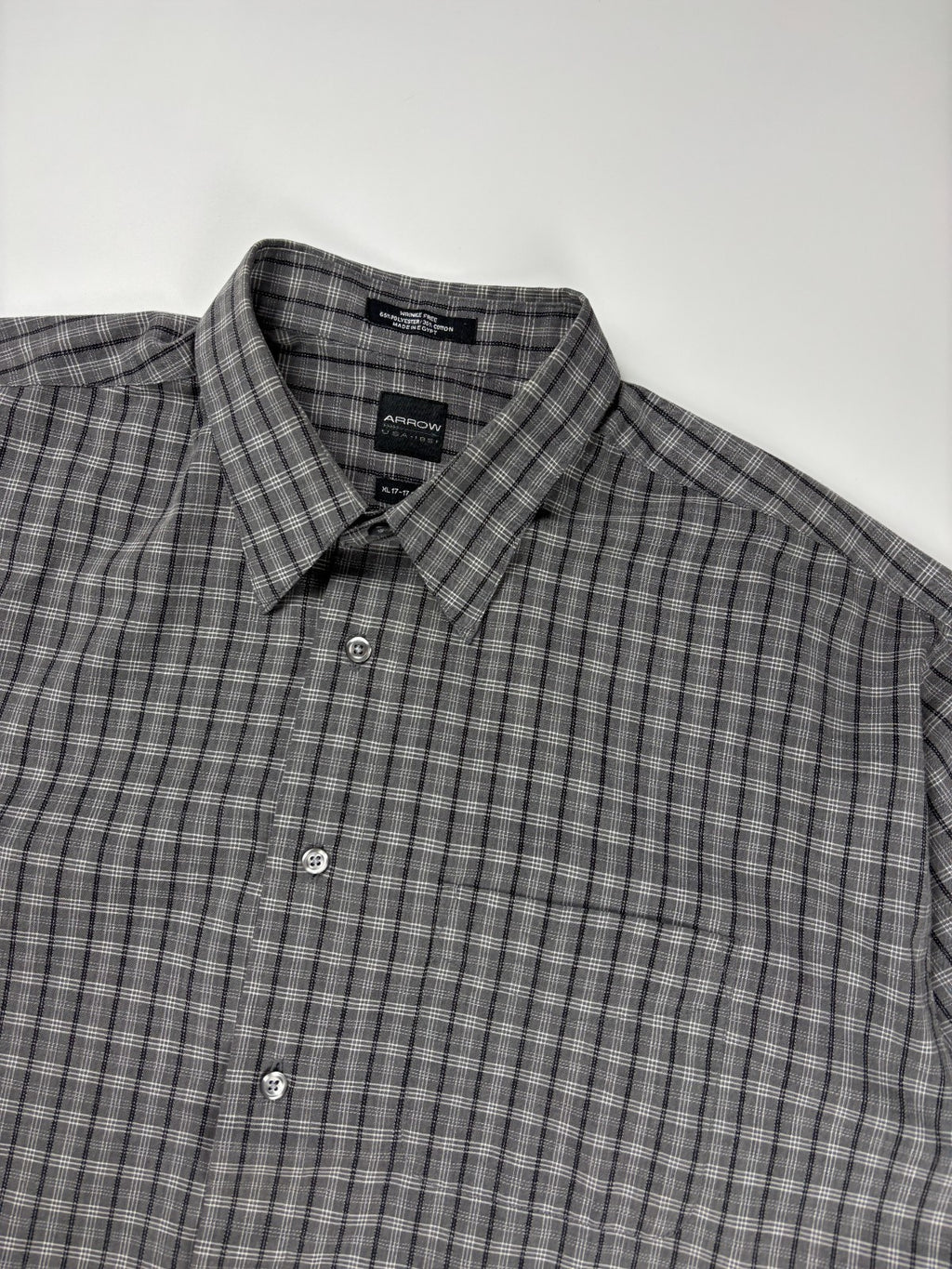 Vintage Arrow USA Plaid Cropped Button Up Shirt