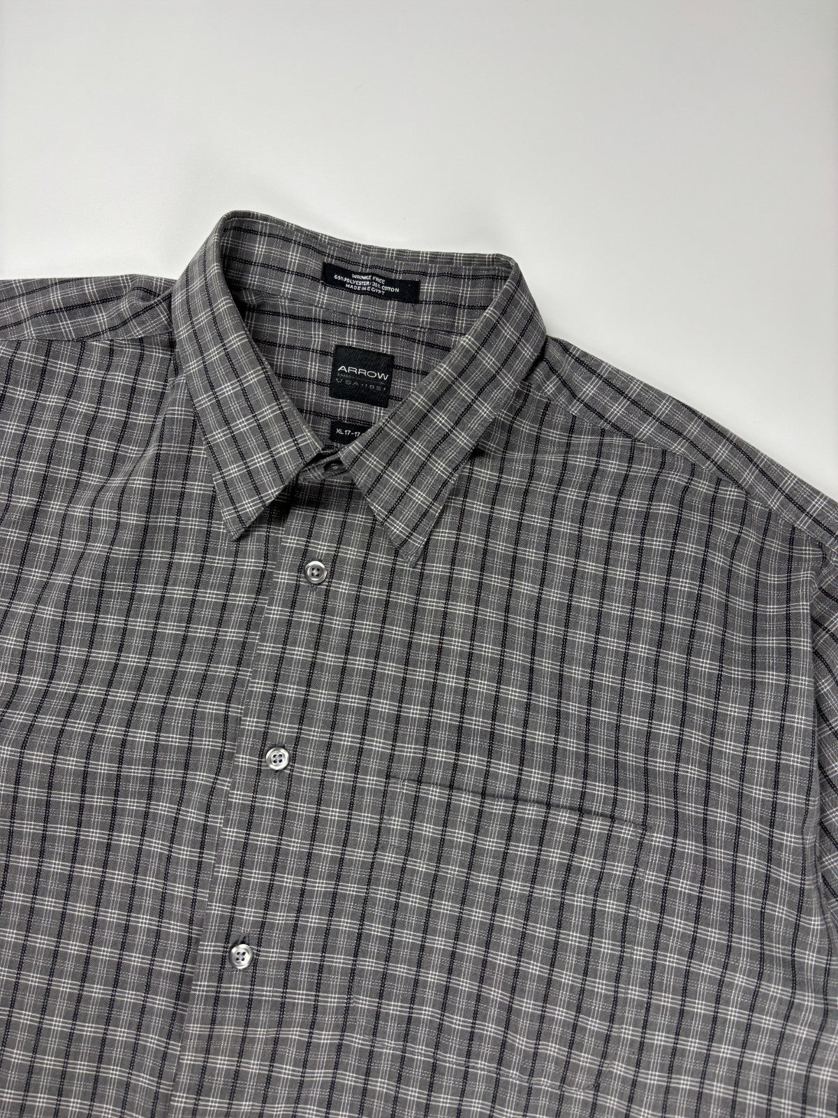 Vintage Arrow USA Plaid Cropped Button Up Shirt