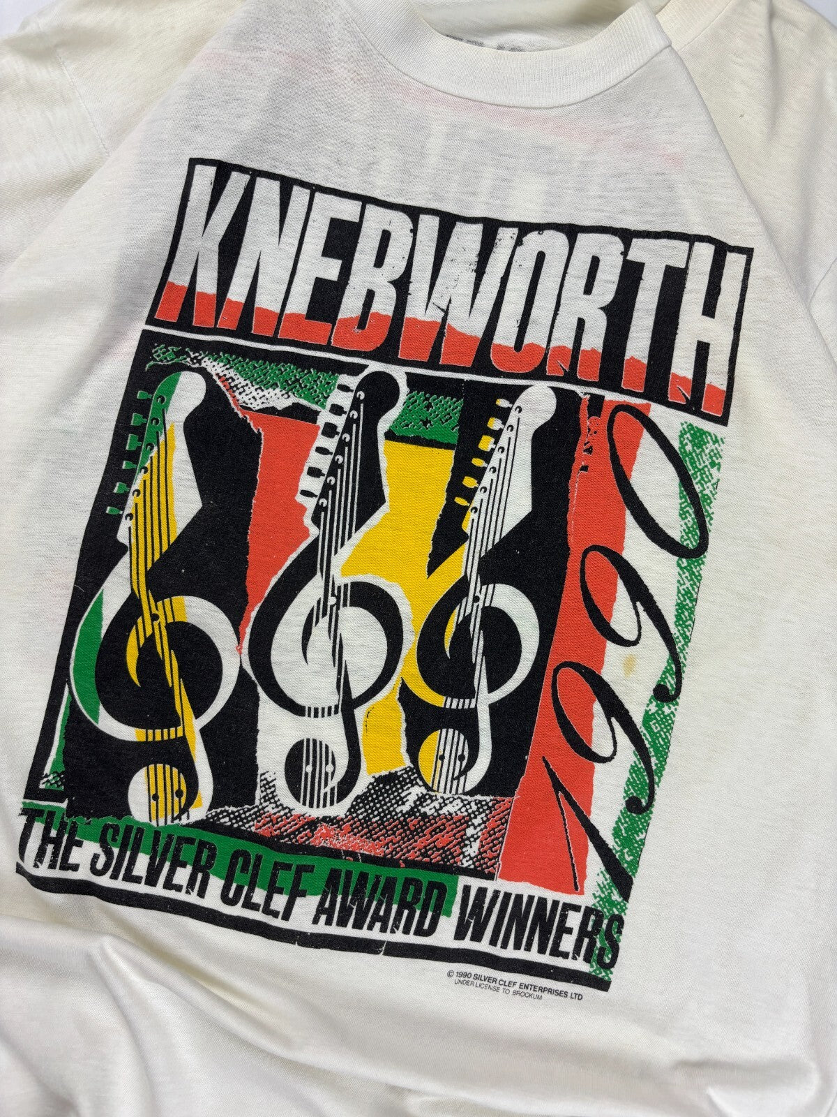 Vintage 1990 Knebworth Silver Clef Award Winners Tee
