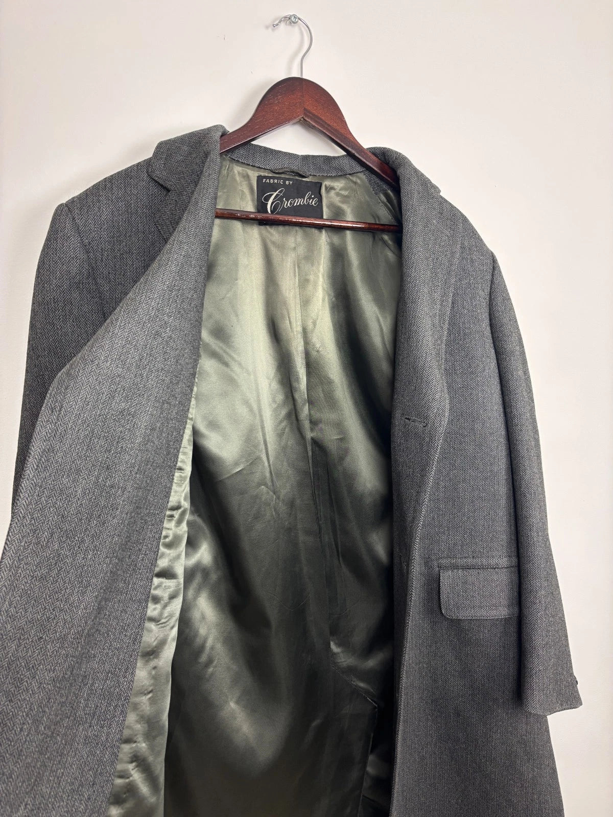 Vintage 1990s Wool Overcoat - Gray - Large - Men's Topcoat