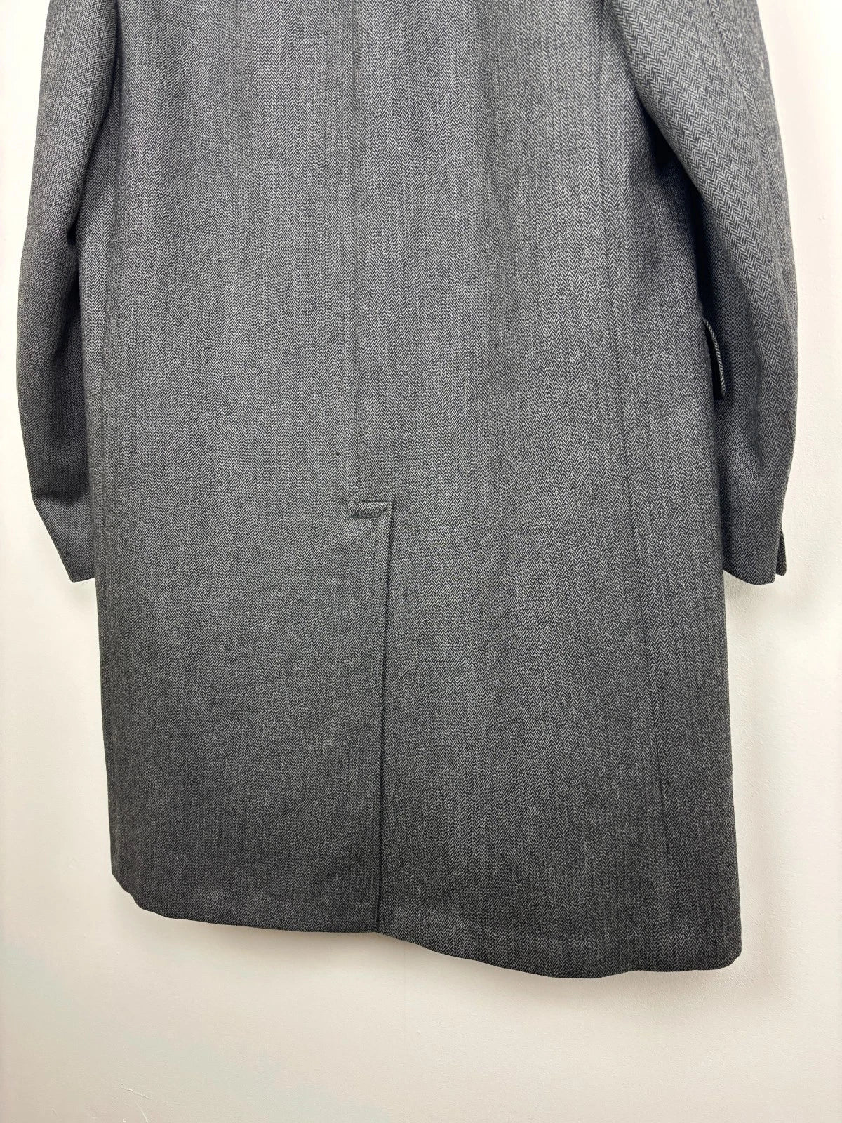 Vintage 1990s Wool Overcoat - Gray - Large - Men's Topcoat