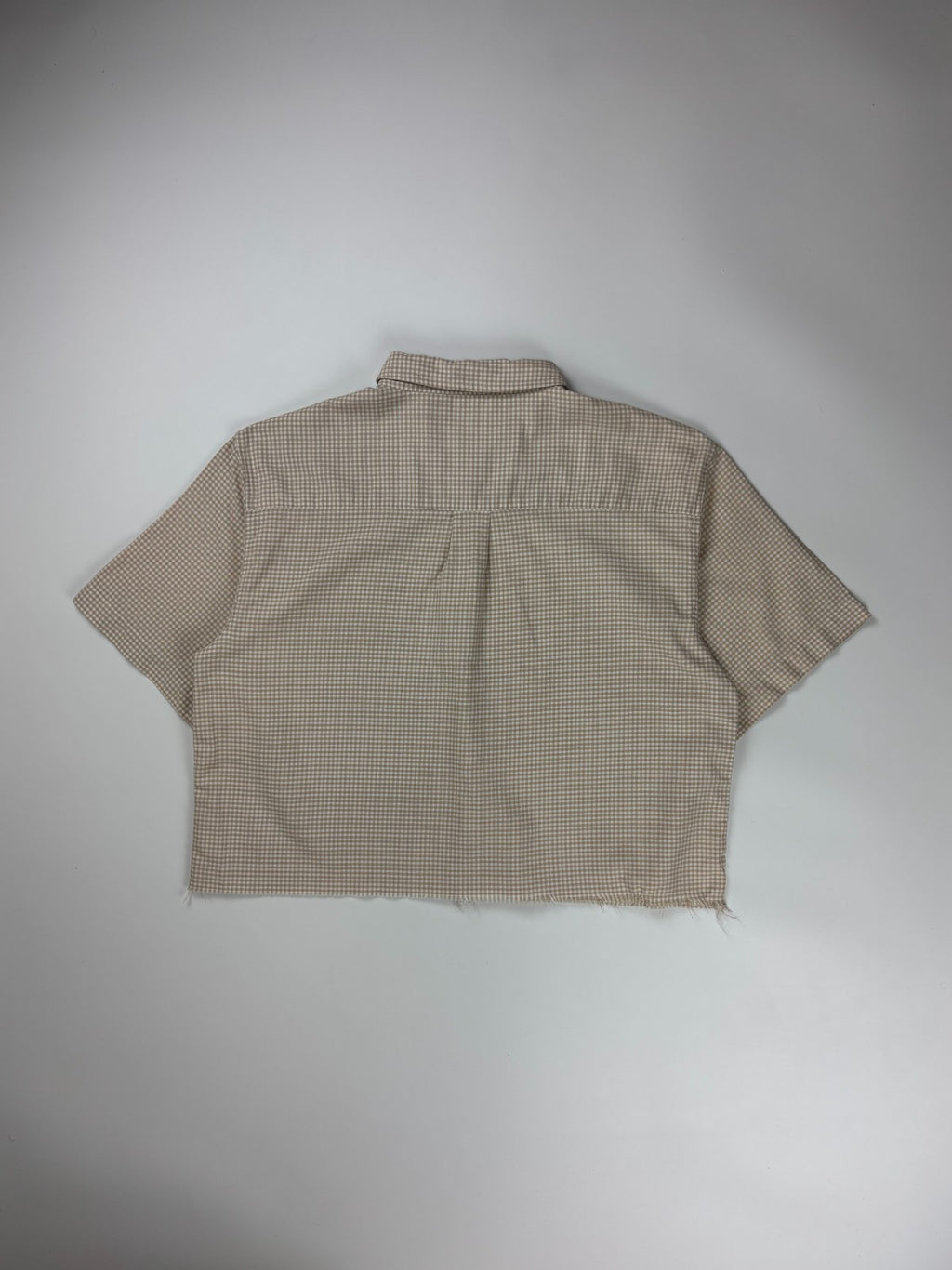 Vintage CB Casual Plaid Cropped Button Up Shirt