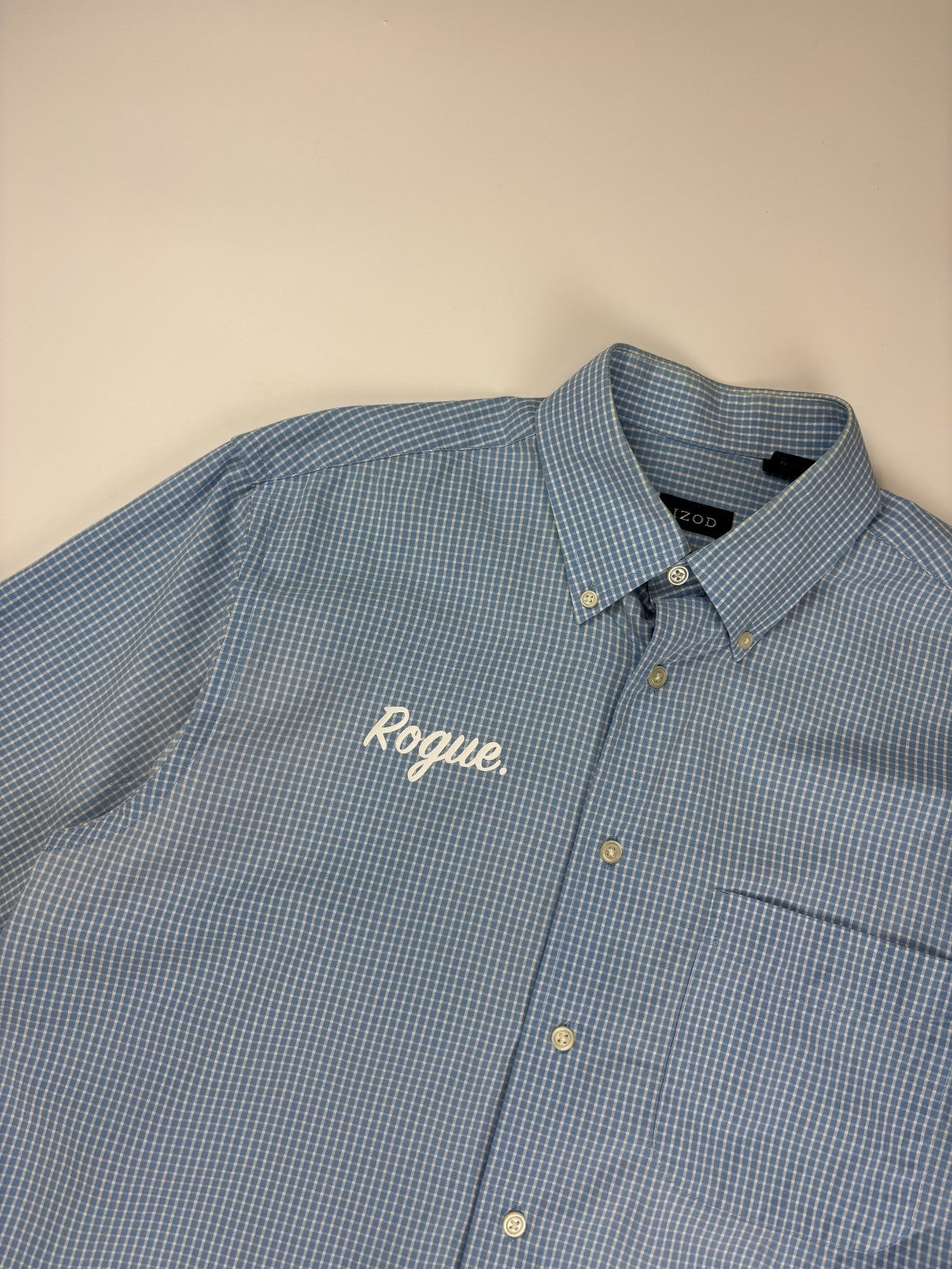 Vintage Roguehaus Plaid Cropped Button Up Shirt
