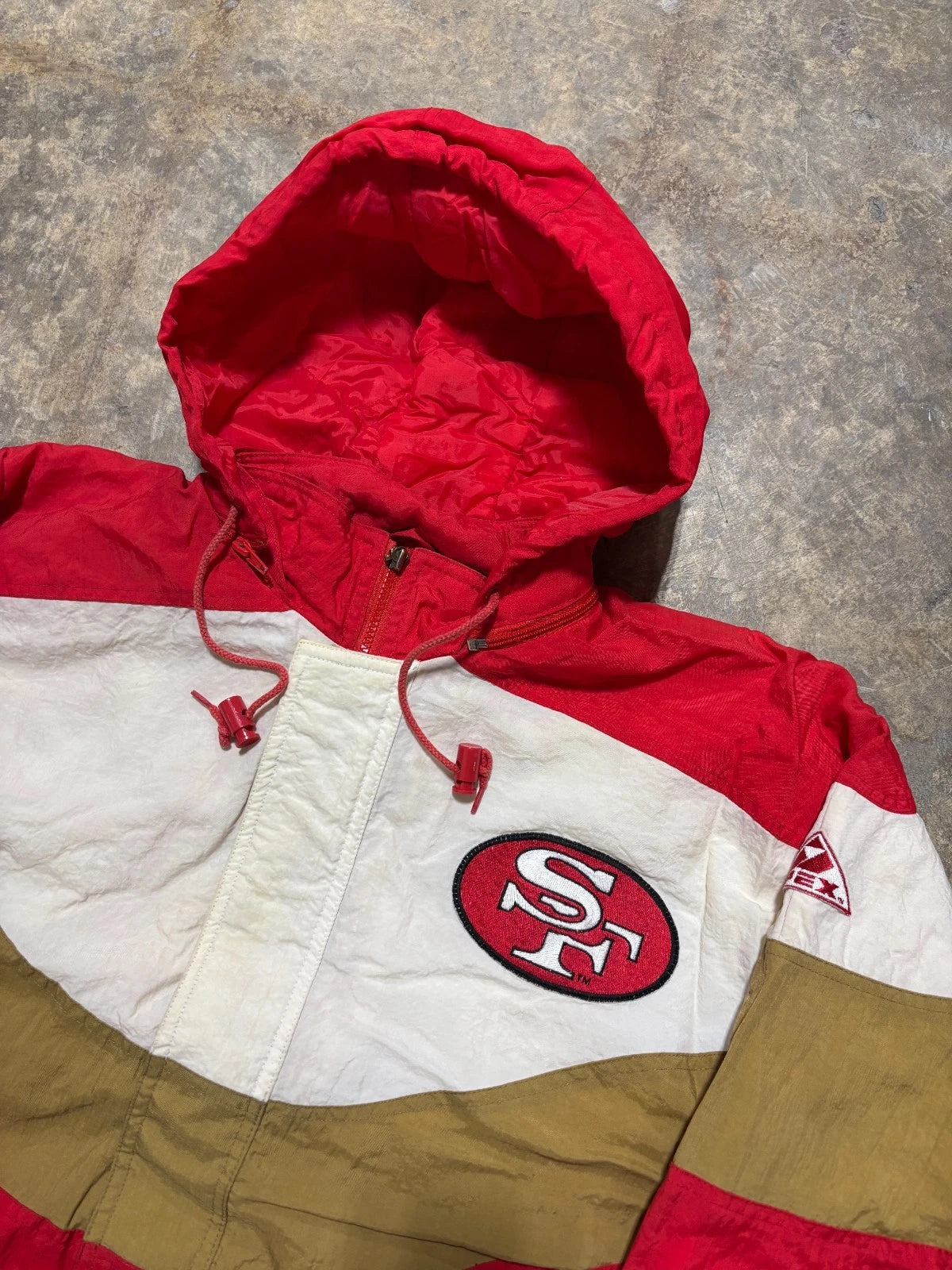 Vintage 1990s Apex San Francisco 49ers Jacket / NFL Football / Red Size Small
