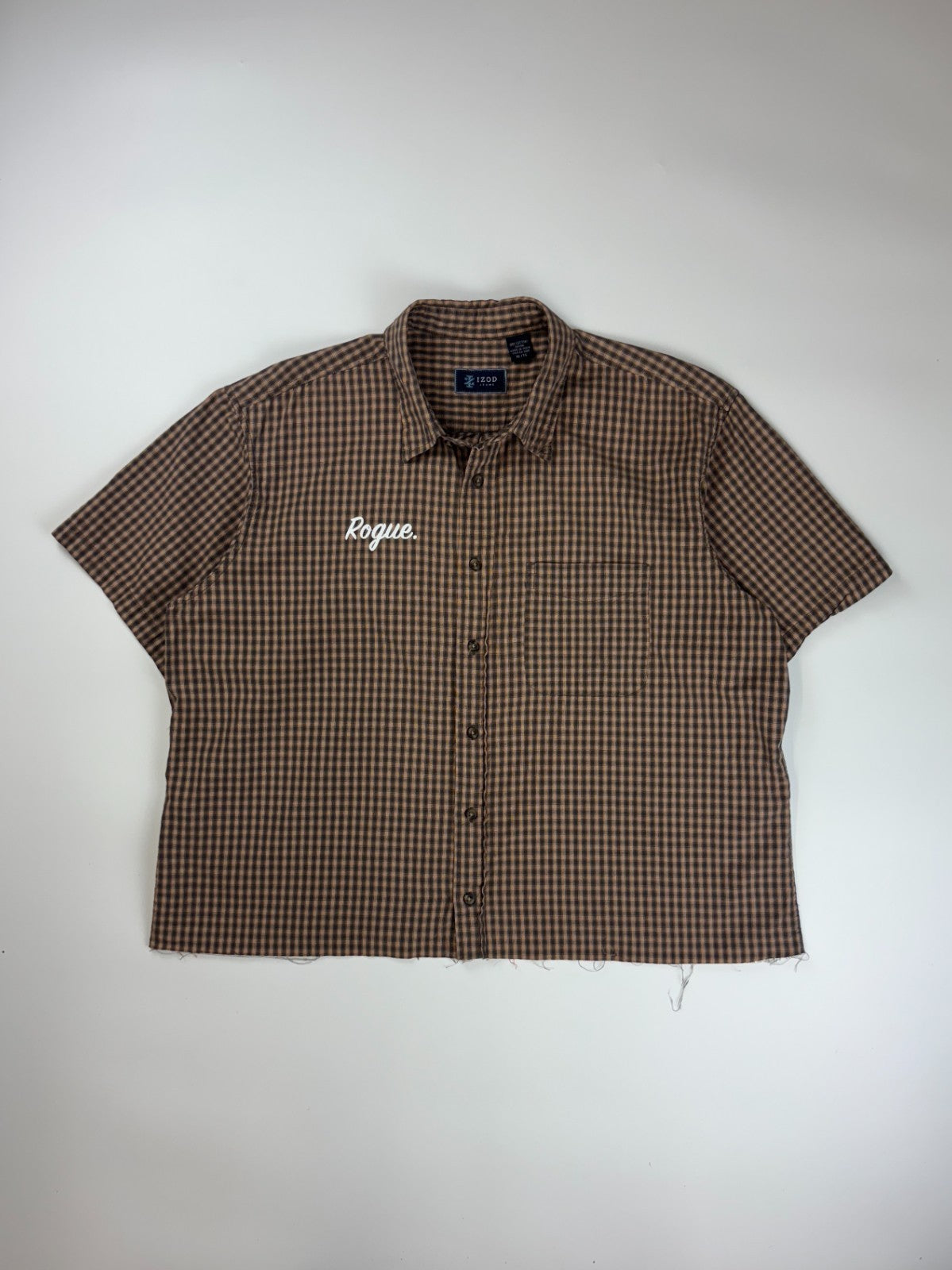 Vintage Roguehaus Plaid Cropped Button Up Shirt