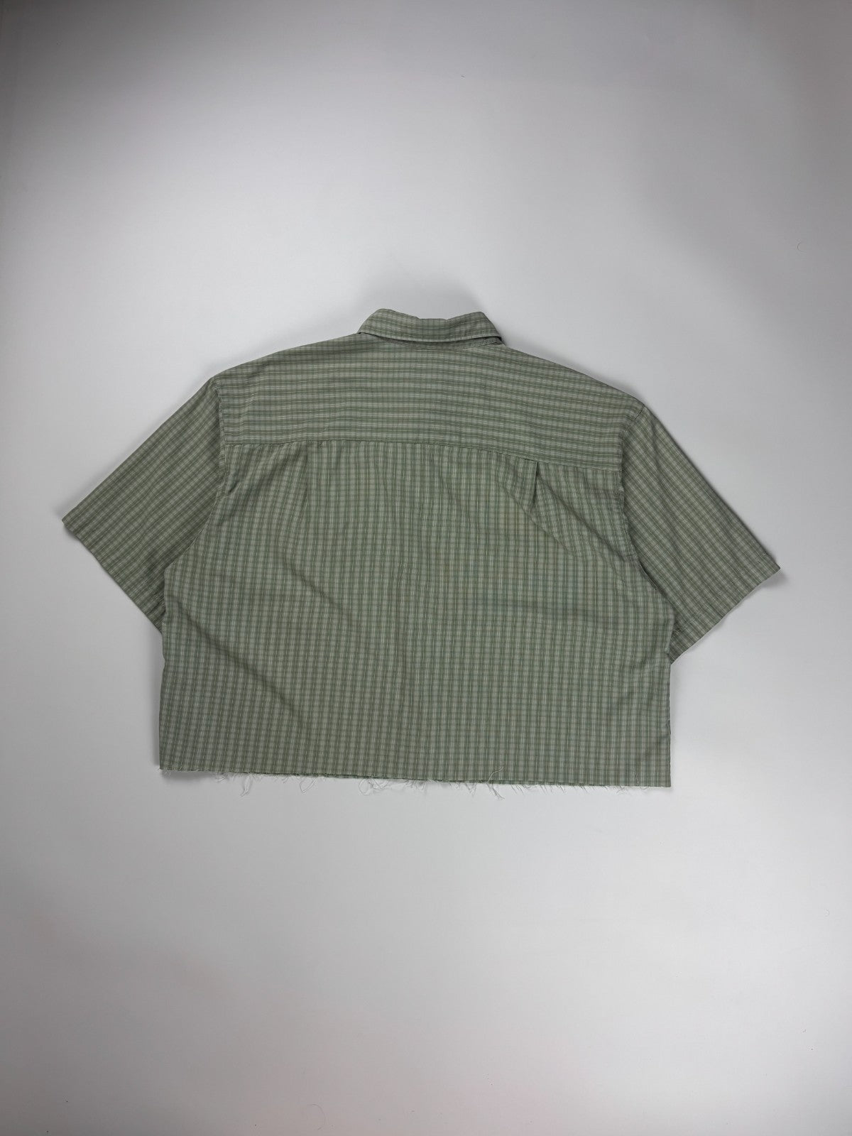 Vintage Izod Plaid Cropped Button Up Shirt