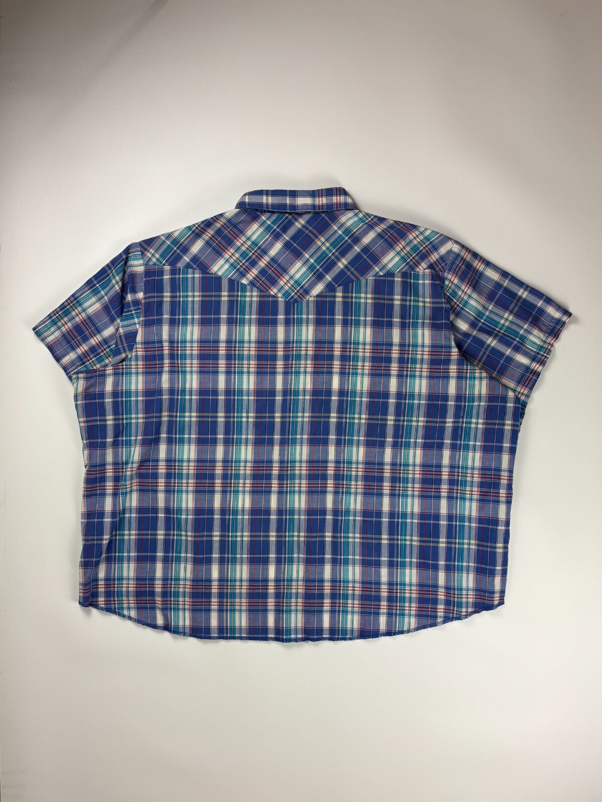 Vintage Wrangler Western Plaid Cropped Button Up Shirt