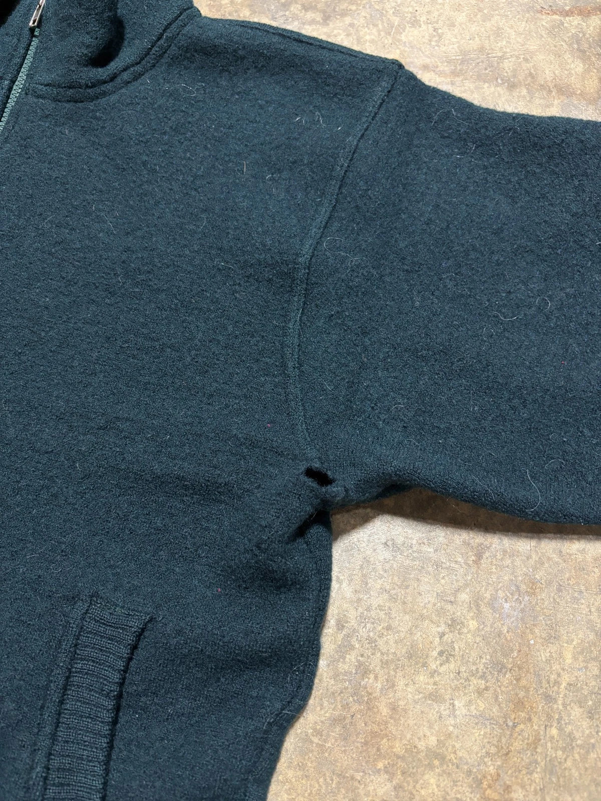 Vintage Patagonia Wool Sweater - Half Zip Up Pullover - Size Large Forest Green