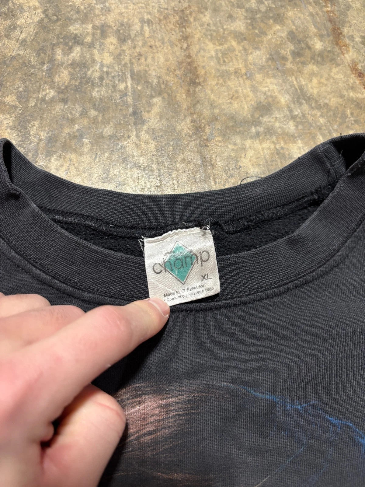 Vintage 1990s Neil Diamond Sweatshirt - Graphic Music Sweater - Size XL - Black