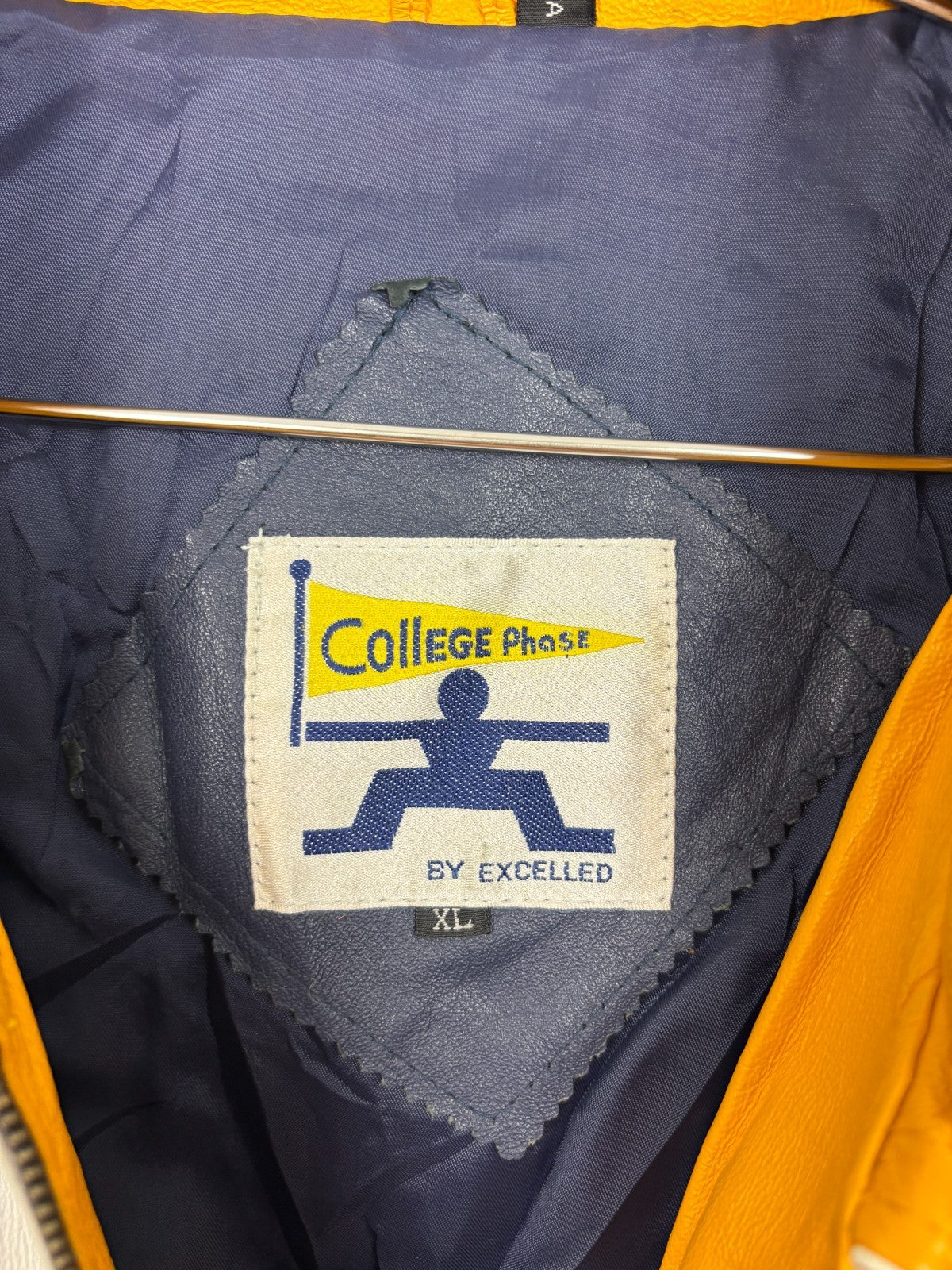 1990s Vintage West Virginia Mountaineers Leather Jacket