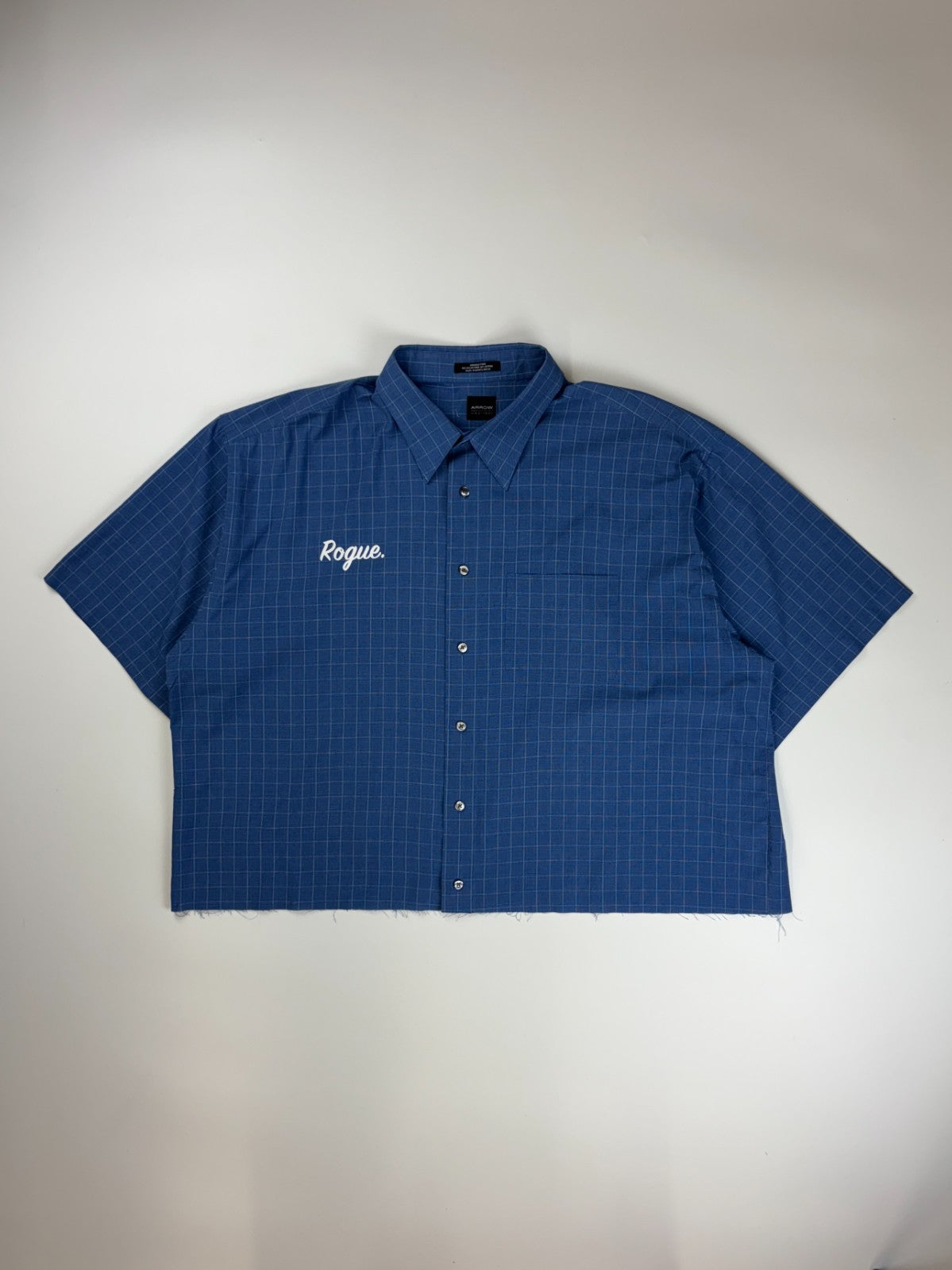 Vintage Roguehaus Plaid Cropped Button Up Shirt