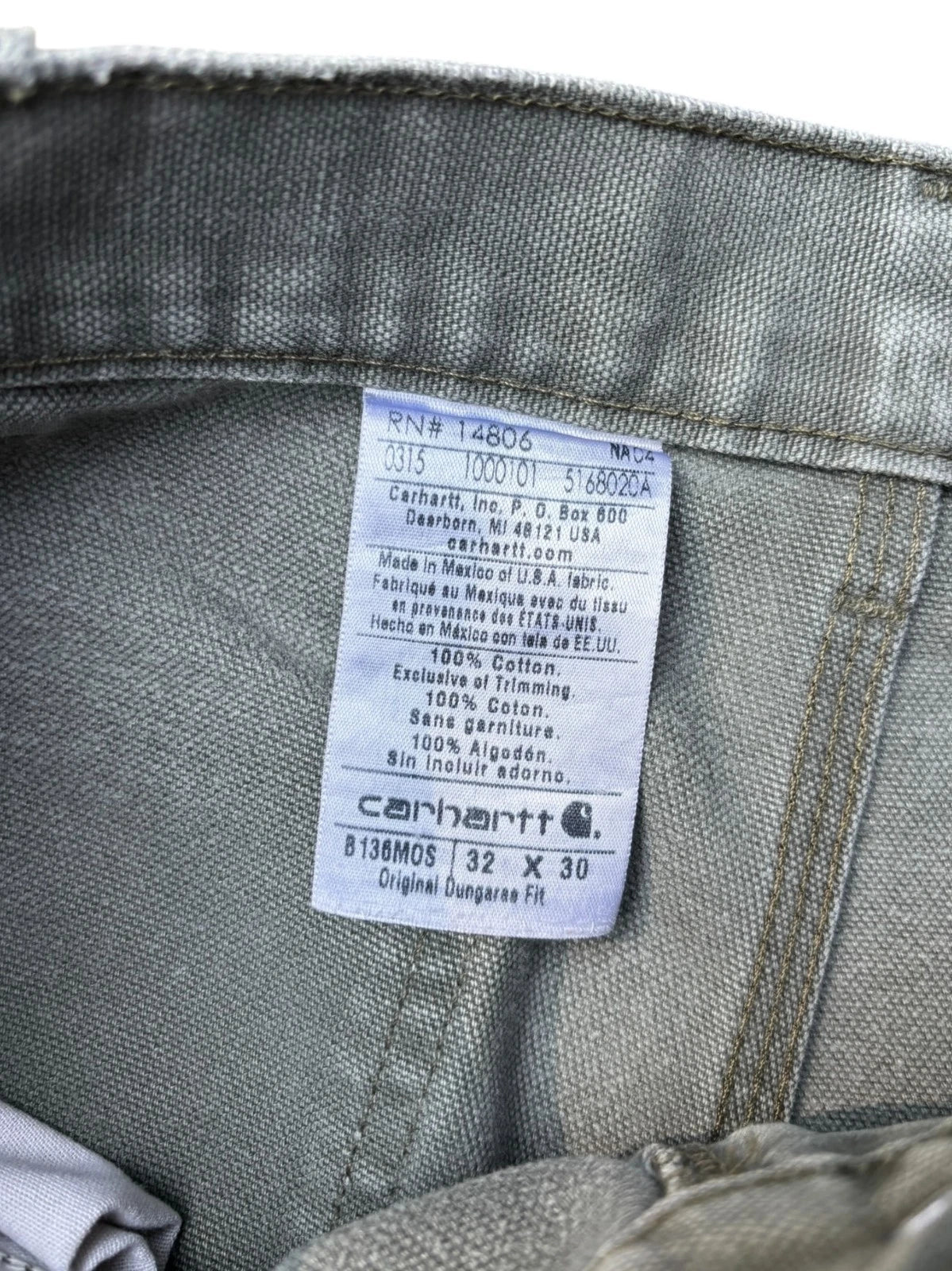 Vintage Olive Carhartt Double Knee Pants - 30x29" - Distressed Workwear Bottoms