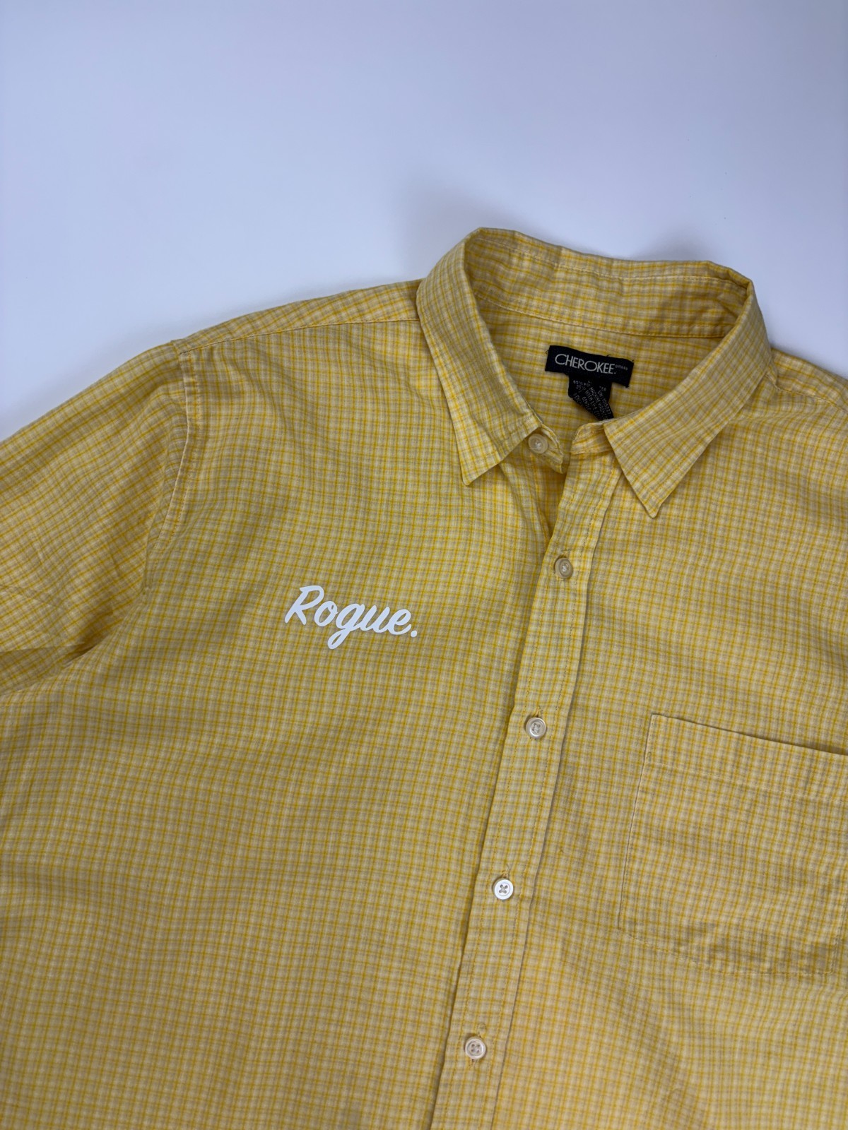 Vintage Roguehaus Plaid Cropped Button Up Shirt