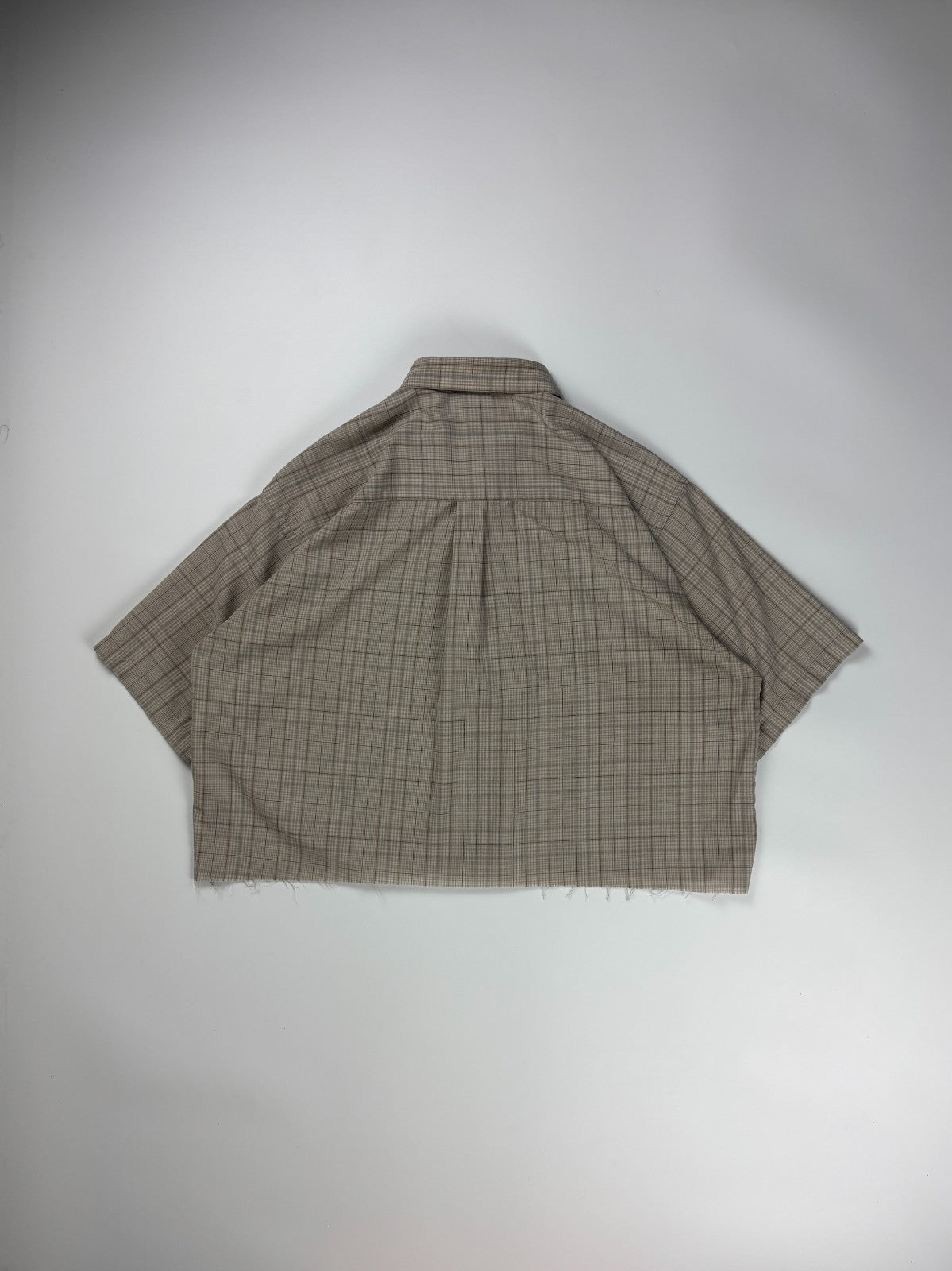 Vintage Puritan Plaid Cropped Button Up Shirt