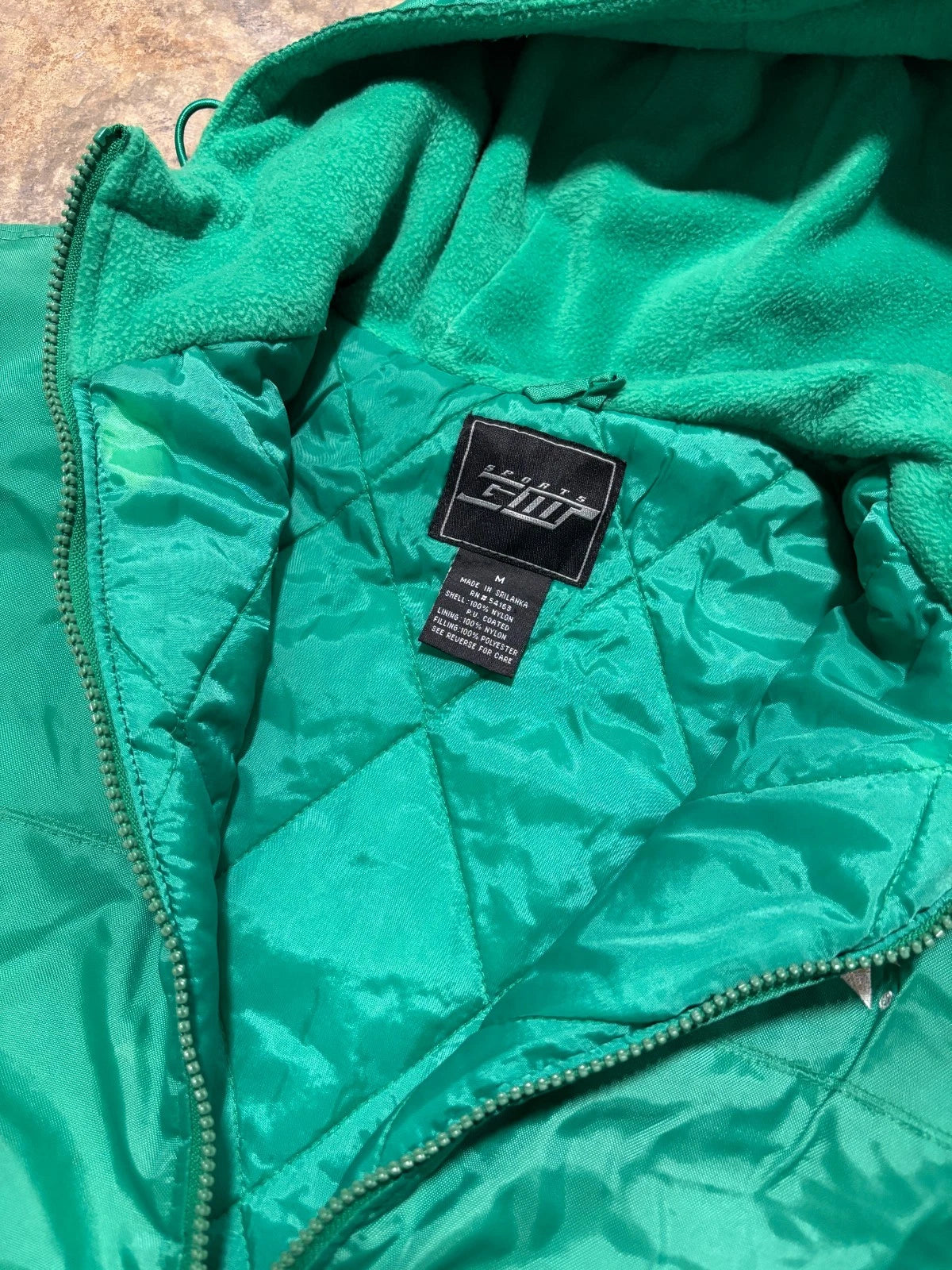 Vintage Michigan Spartans Insulated Jacket / NCAA Collegiate / Green Size Medium