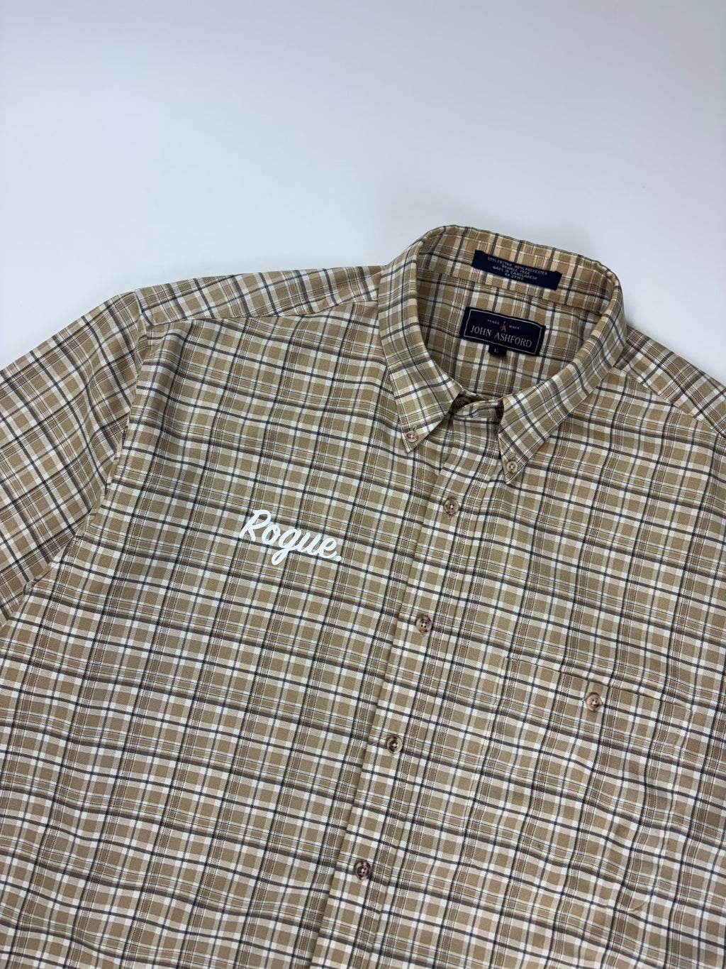 Vintage Roguehaus Plaid Cropped Button Up Shirt