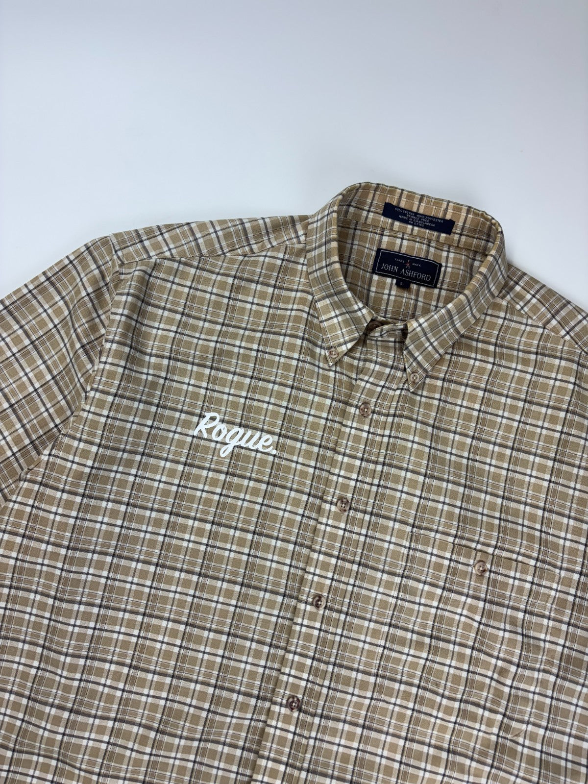 Vintage Roguehaus Plaid Cropped Button Up Shirt