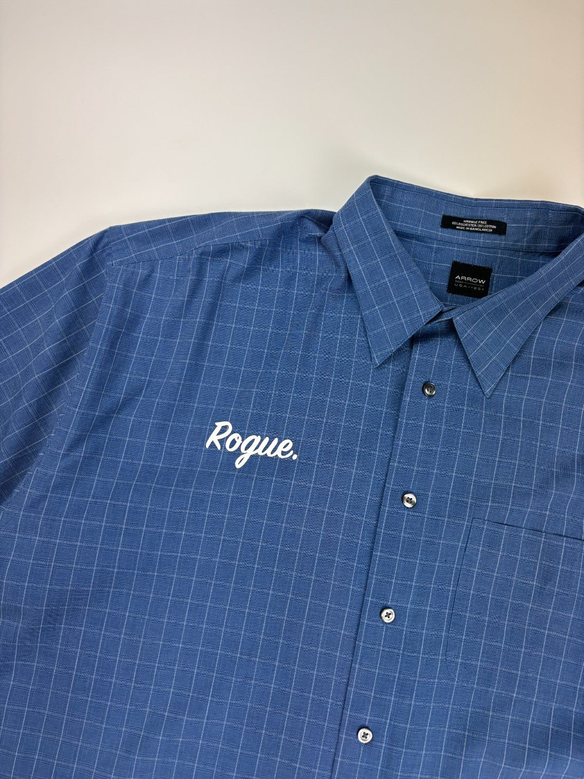 Vintage Roguehaus Plaid Cropped Button Up Shirt